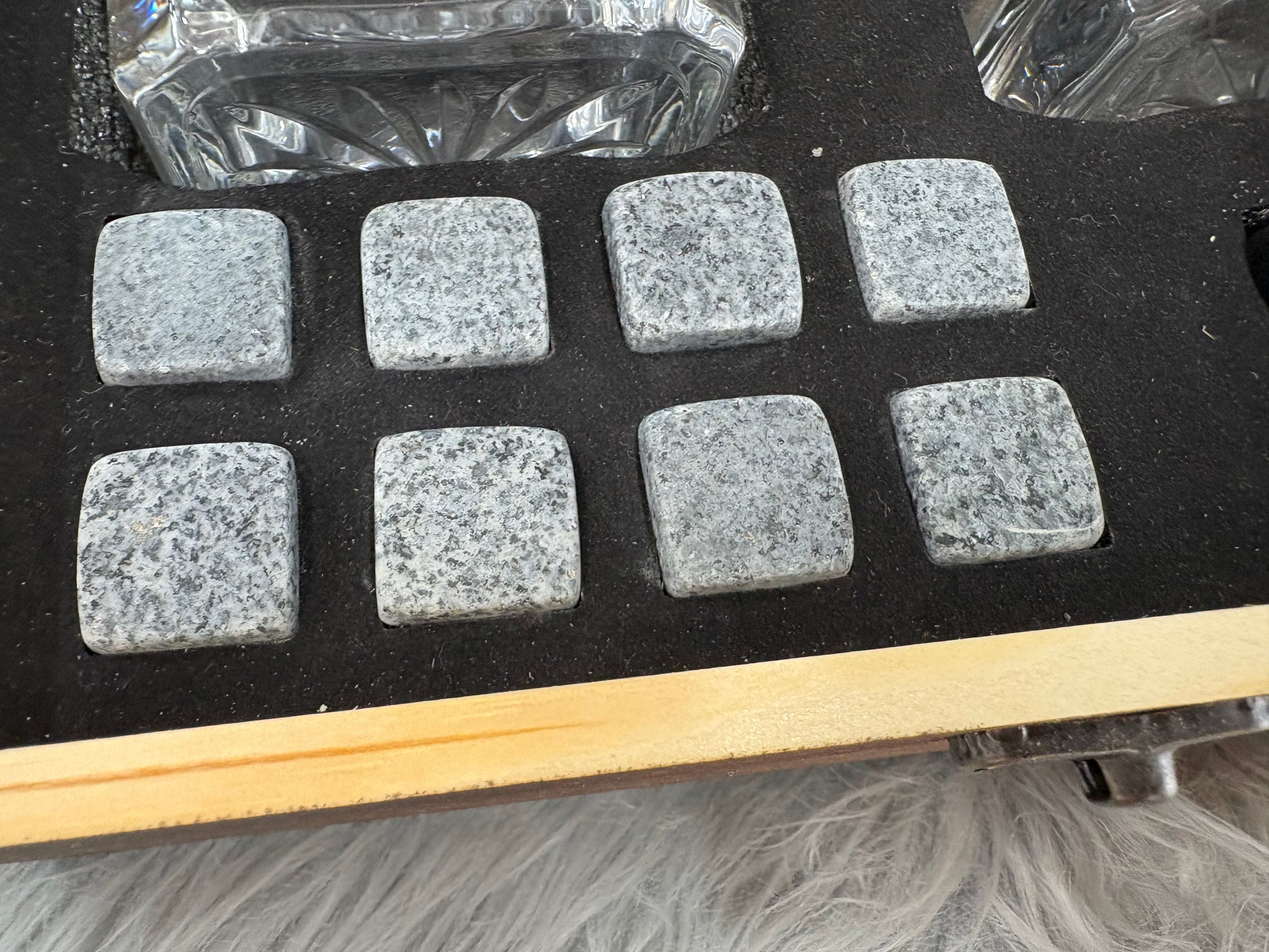 Ride Together, Last Forever | Skull King & Queen Whiskey Gift Set – 2 Glasses, Coasters, Whiskey Stones & Velvet Bag