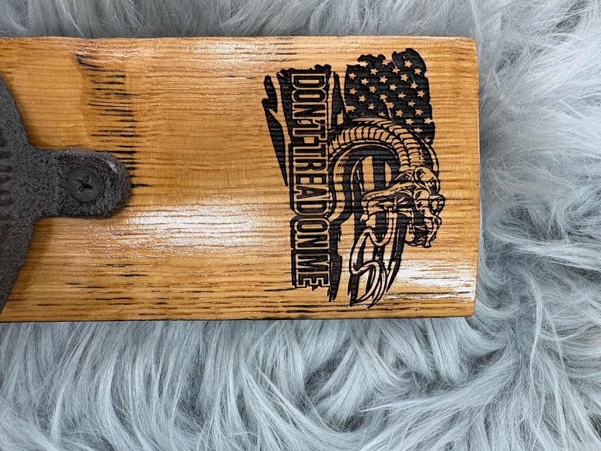Don’t Tread on Me Bottle Opener Sign | Laser Engraved Rustic Patriotic Wall Decor | 7.5” x 3” | $20