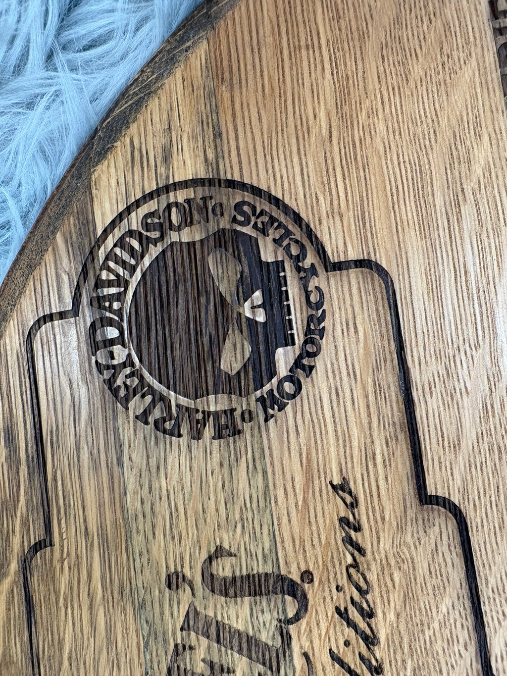 Whiskey Barrel Stave Wall Sign – Jack Daniels Whiskey Bar with Harley Davidson Punisher | Laser Engraved Rustic Decor