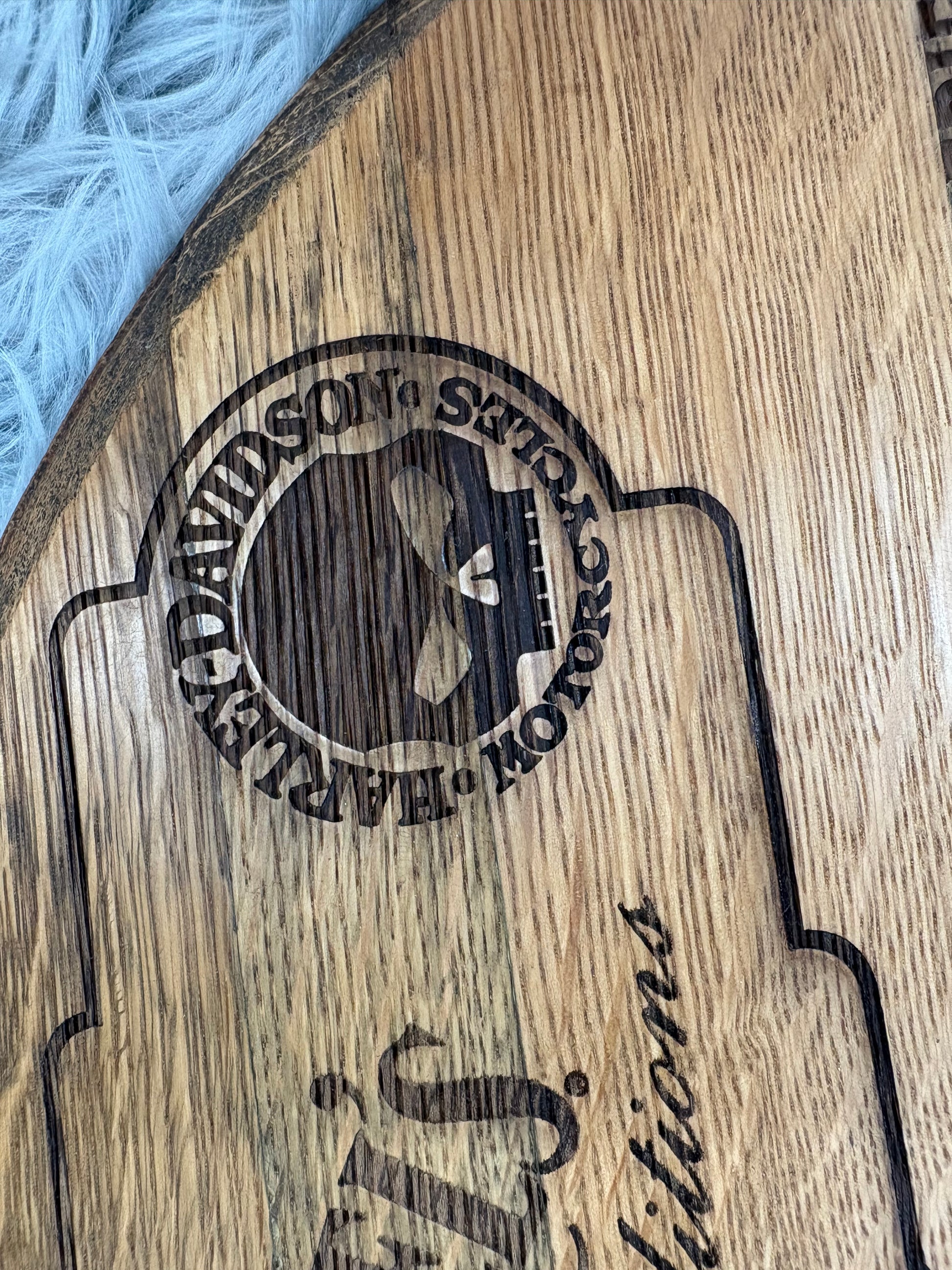 Whiskey Barrel Stave Wall Sign – Jack Daniels Whiskey Bar with Harley Davidson Punisher | Laser Engraved Rustic Decor