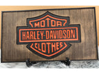 Harley-Davidson Style Wooden Wall Art