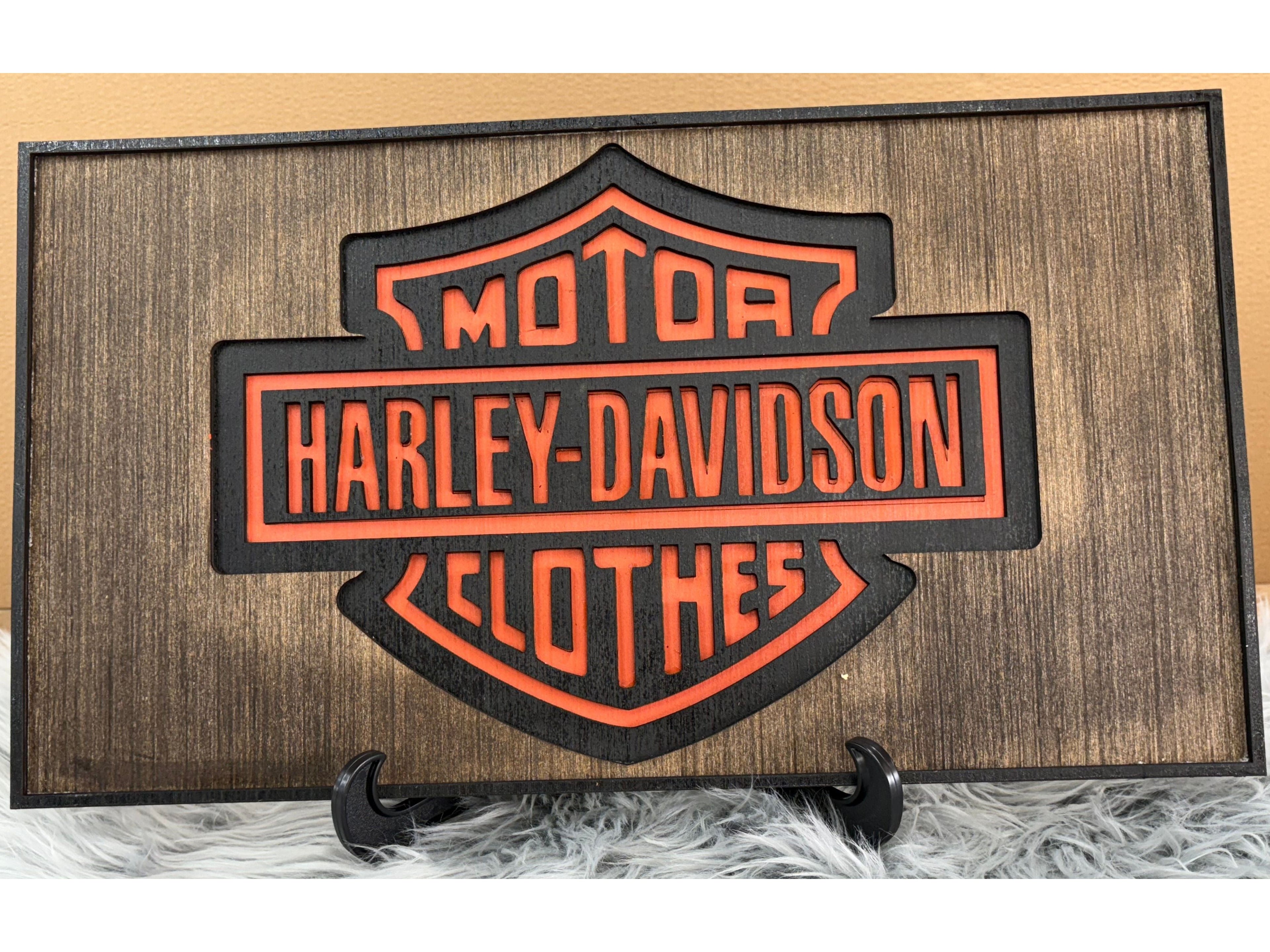 Harley-Davidson Style Wooden Wall Art
