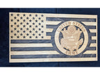 Laser Engraved Military Flag