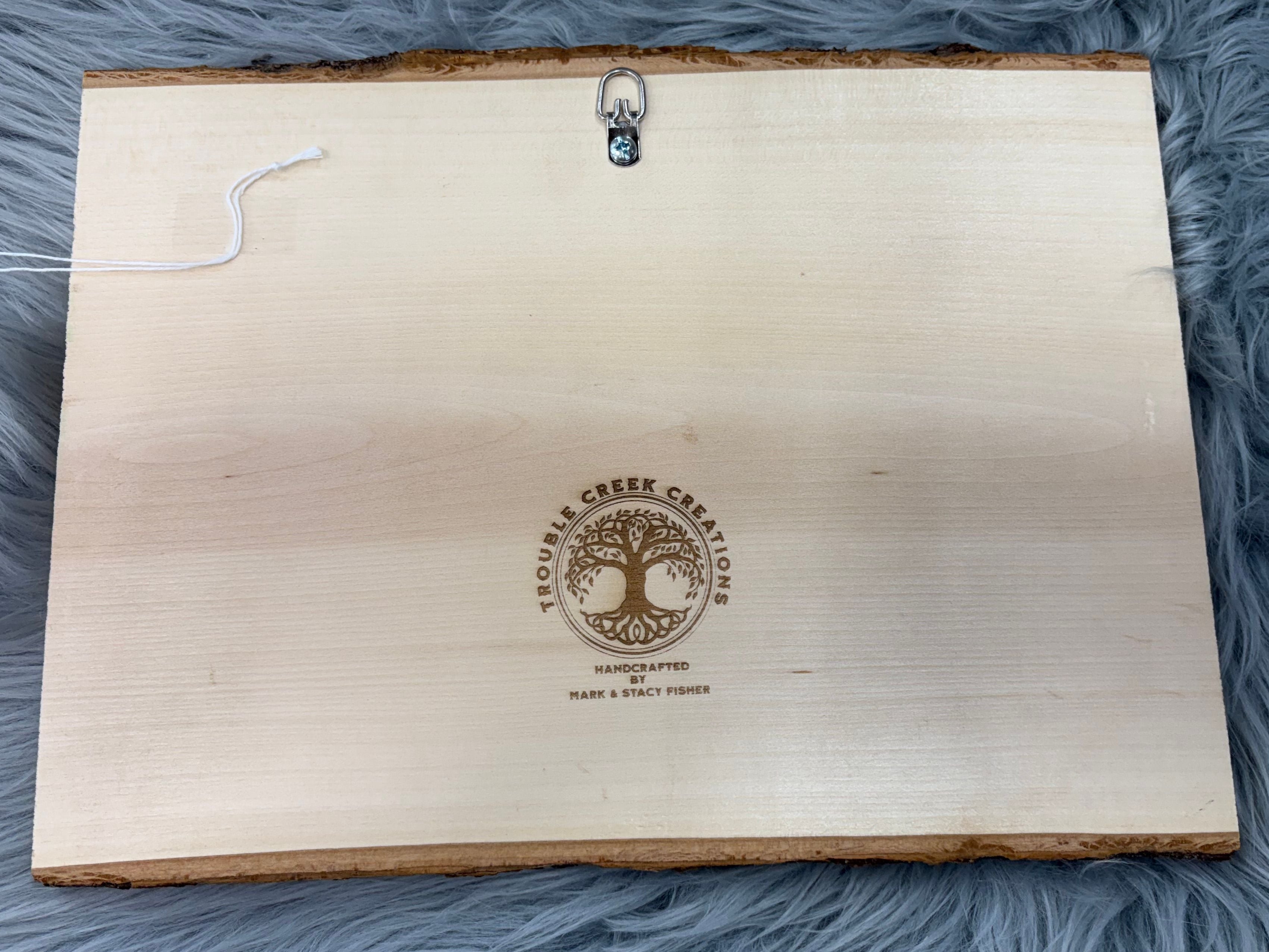 Live Edge “The Lake Is Calling” Laser Engraved Wood Sign | Rustic Lake House Decor | 9.5" x 13" | $35