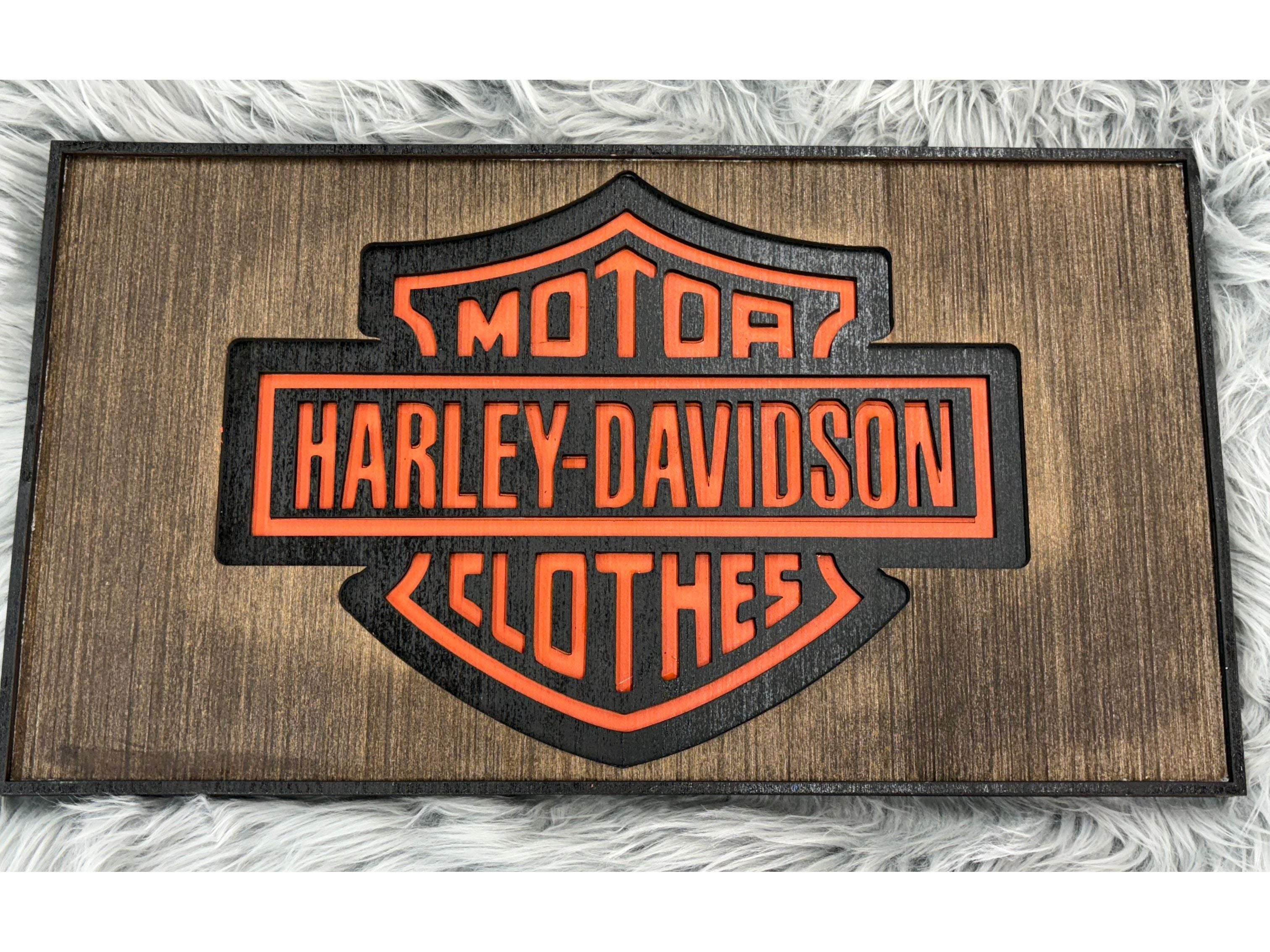 Harley-Davidson Style Wooden Wall Art