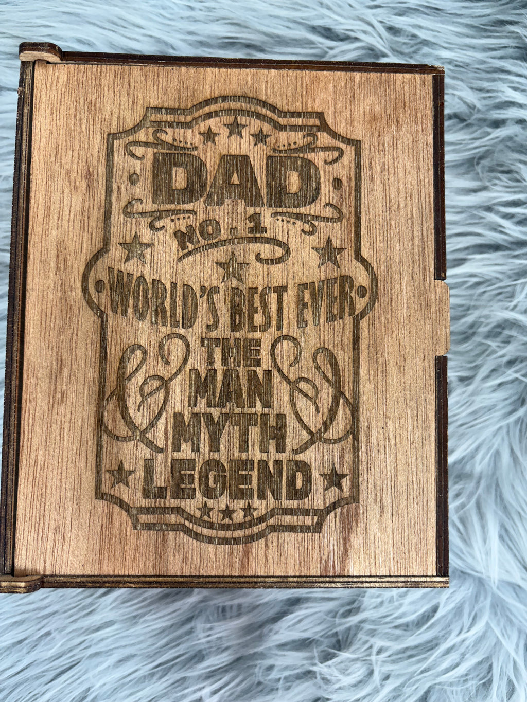 Laser Engraved Beer Mug with Handmade Gift Box – Father’s Day Gift | World's Best Dad, The Man, Myth, Legend – $25