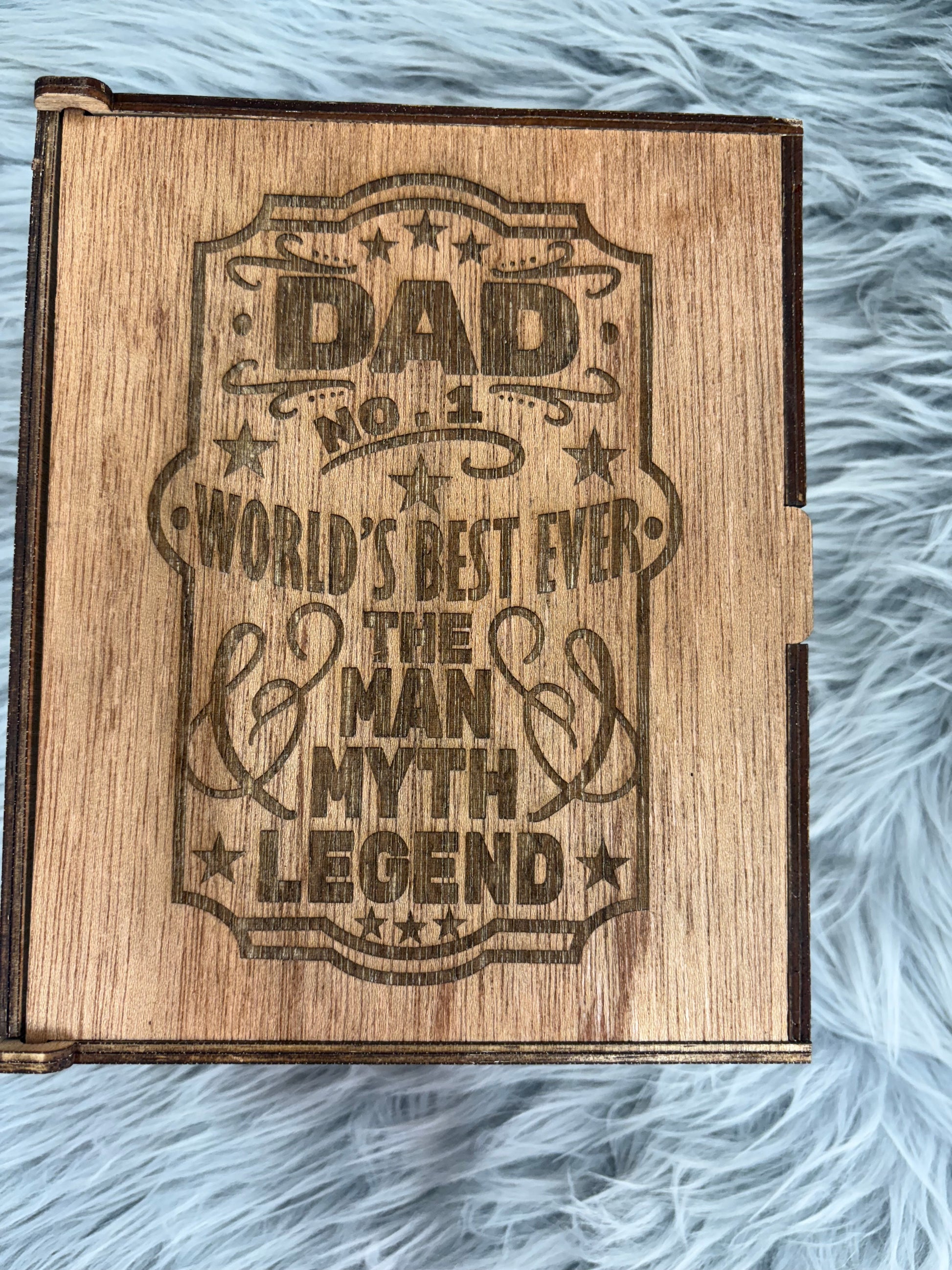 Laser Engraved Beer Mug with Handmade Gift Box – Father’s Day Gift | World's Best Dad, The Man, Myth, Legend – $25