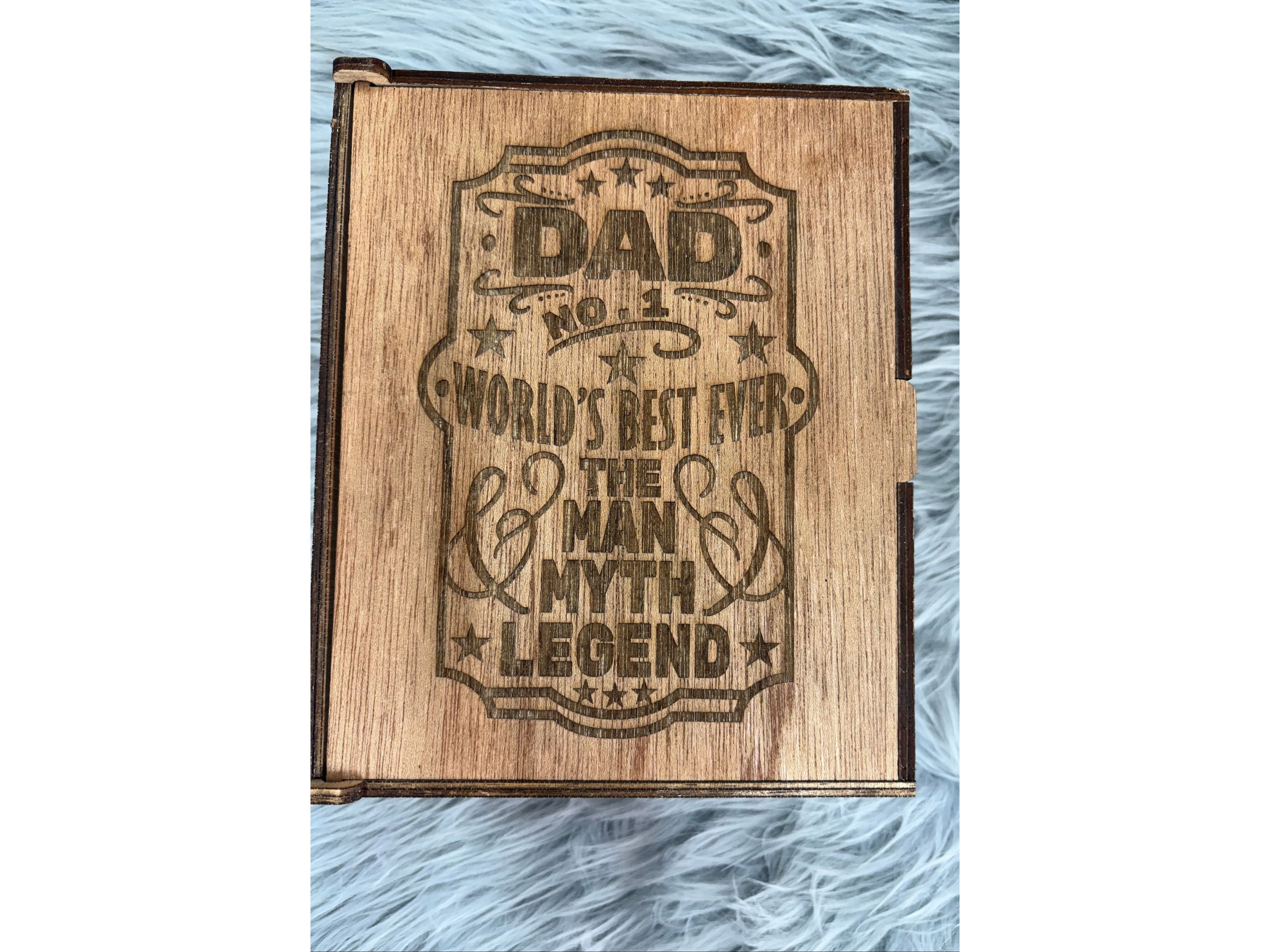 Laser Engraved Beer Mug with Handmade Gift Box – Father’s Day Gift | World's Best Dad, The Man, Myth, Legend – $25