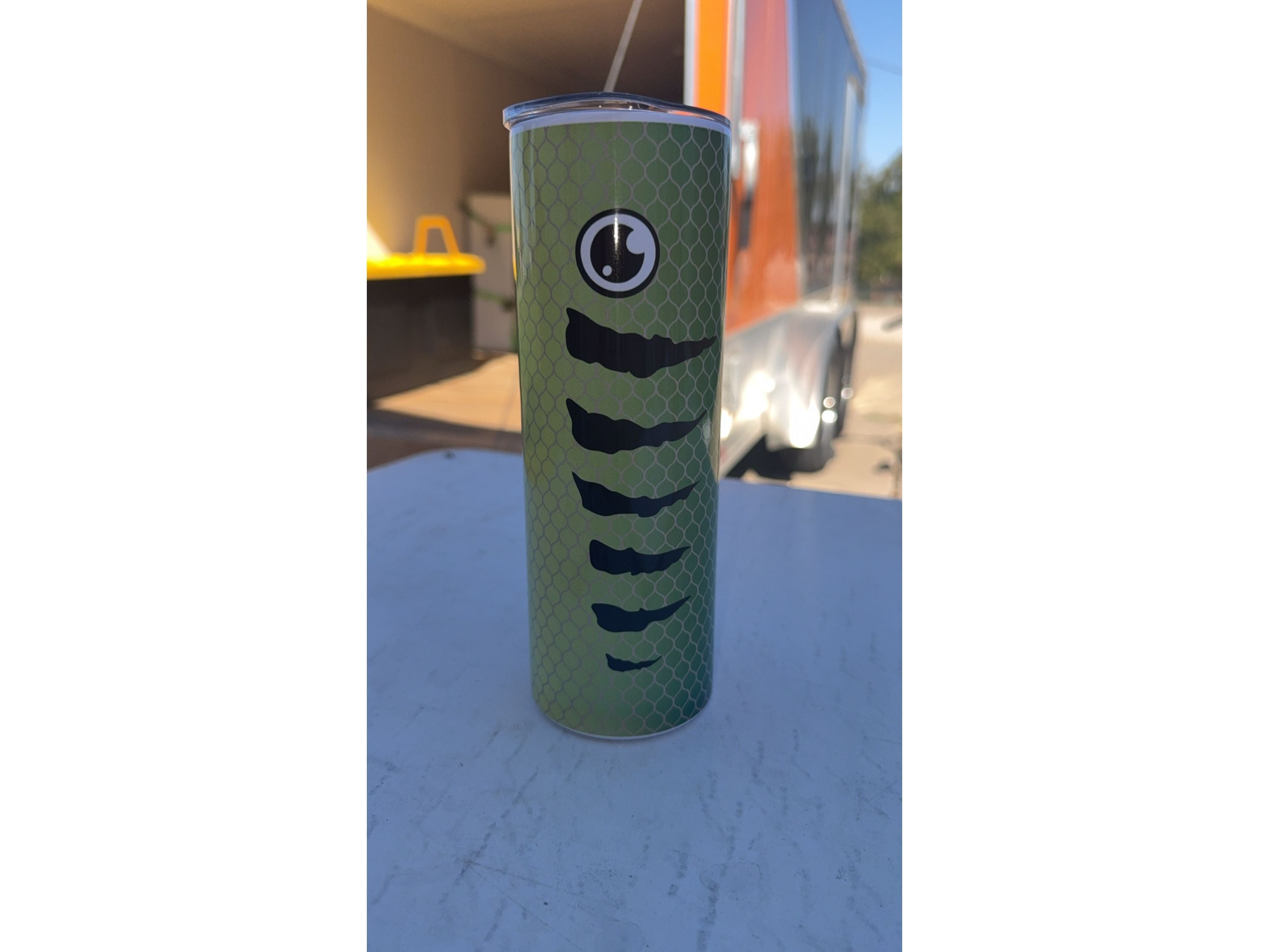 20oz Fish Tumbler – Insulated Stainless Steel Cup for Fishing Lovers