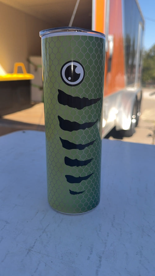 20oz Fish Tumbler – Insulated Stainless Steel Cup for Fishing Lovers
