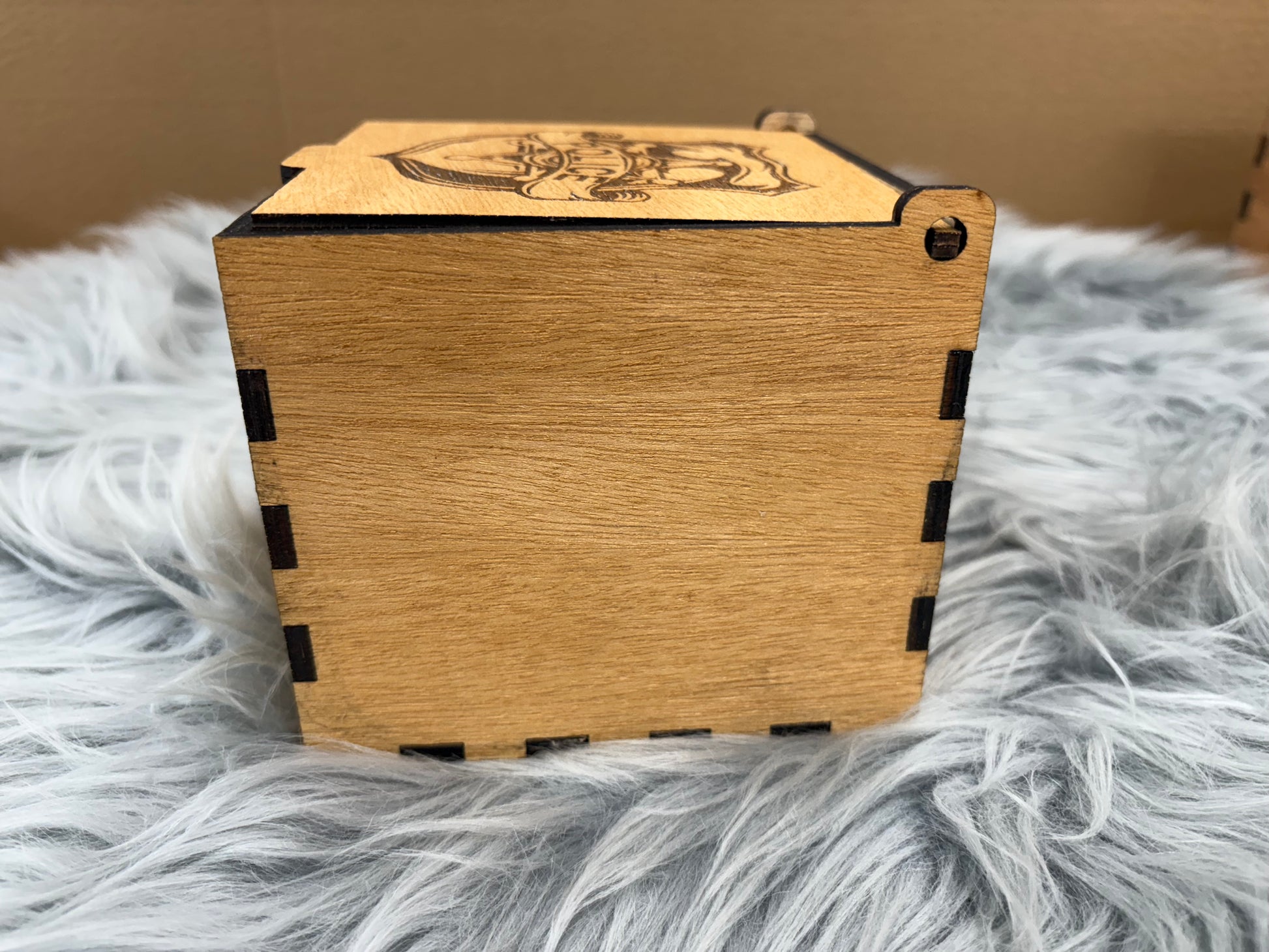 Handmade Police Whiskey Glass Box Set with Laser Engraved Slate Coaster | Thin Blue Line Gift | 5x5x4.5