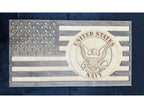 Laser Engraved Military Flag