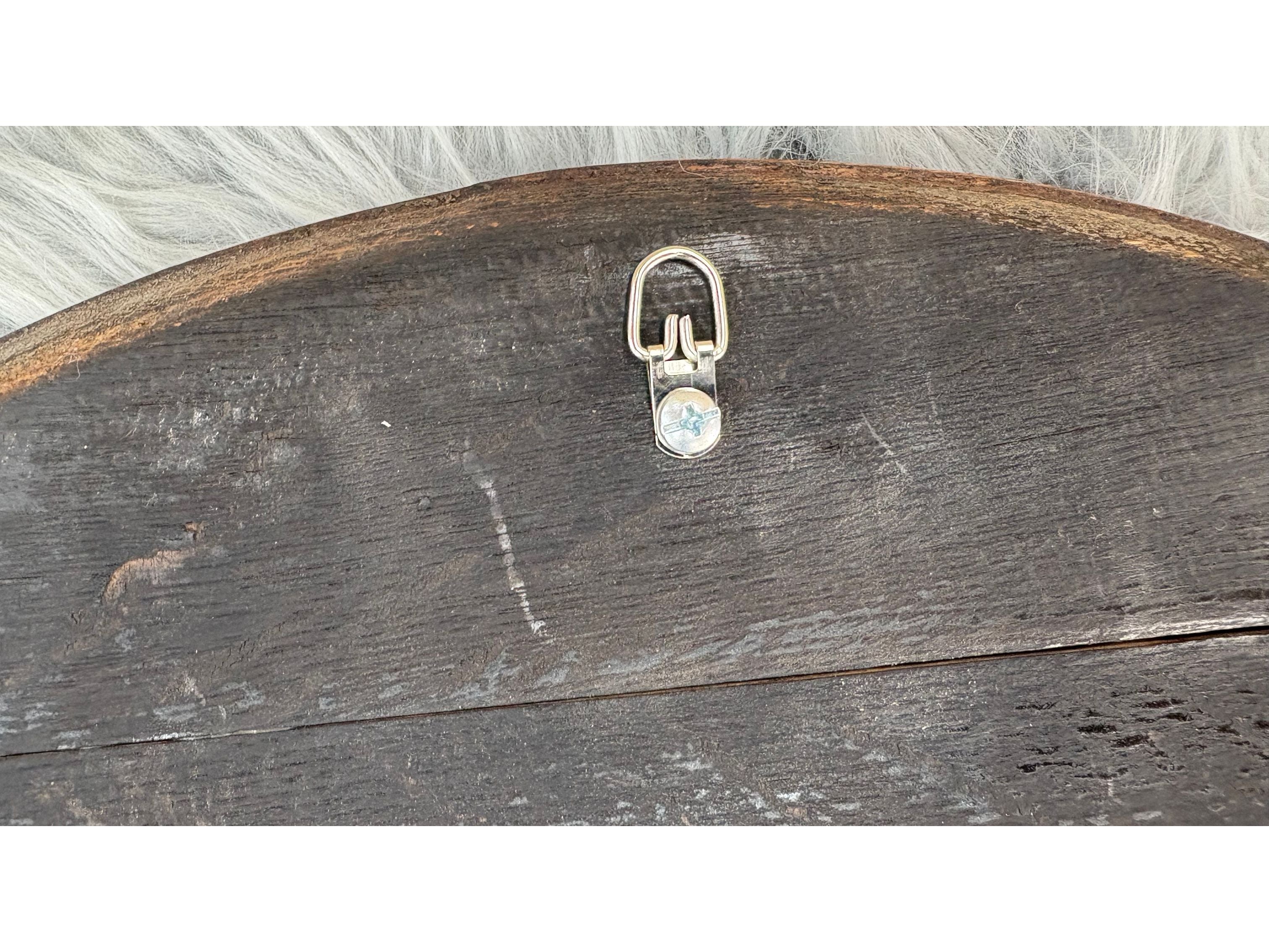 Whiskey Barrel Stave Wall Sign – Jack Daniels Whiskey Bar with Harley Davidson Punisher | Laser Engraved Rustic Decor