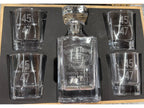 Laser Engraved 45-47 Decanter Set | Premium Gift Box with 4 Whiskey Glasses & Decanter – $120
