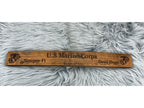 Whiskey Barrel Stave Wall Art – US Marine Corps “Devil Dogs” & “Semper Fi” Sign | Laser Engraved Patriotic Military Decor