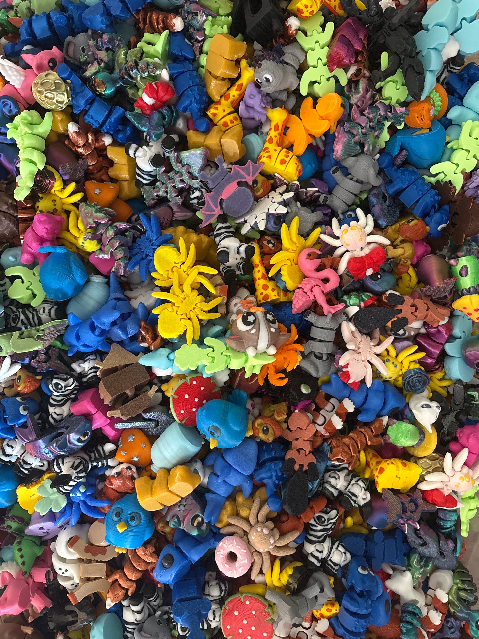 Mini Mystery Bucket of 3D Printed Animals – Surprise Toy Set for Kids & Collectors