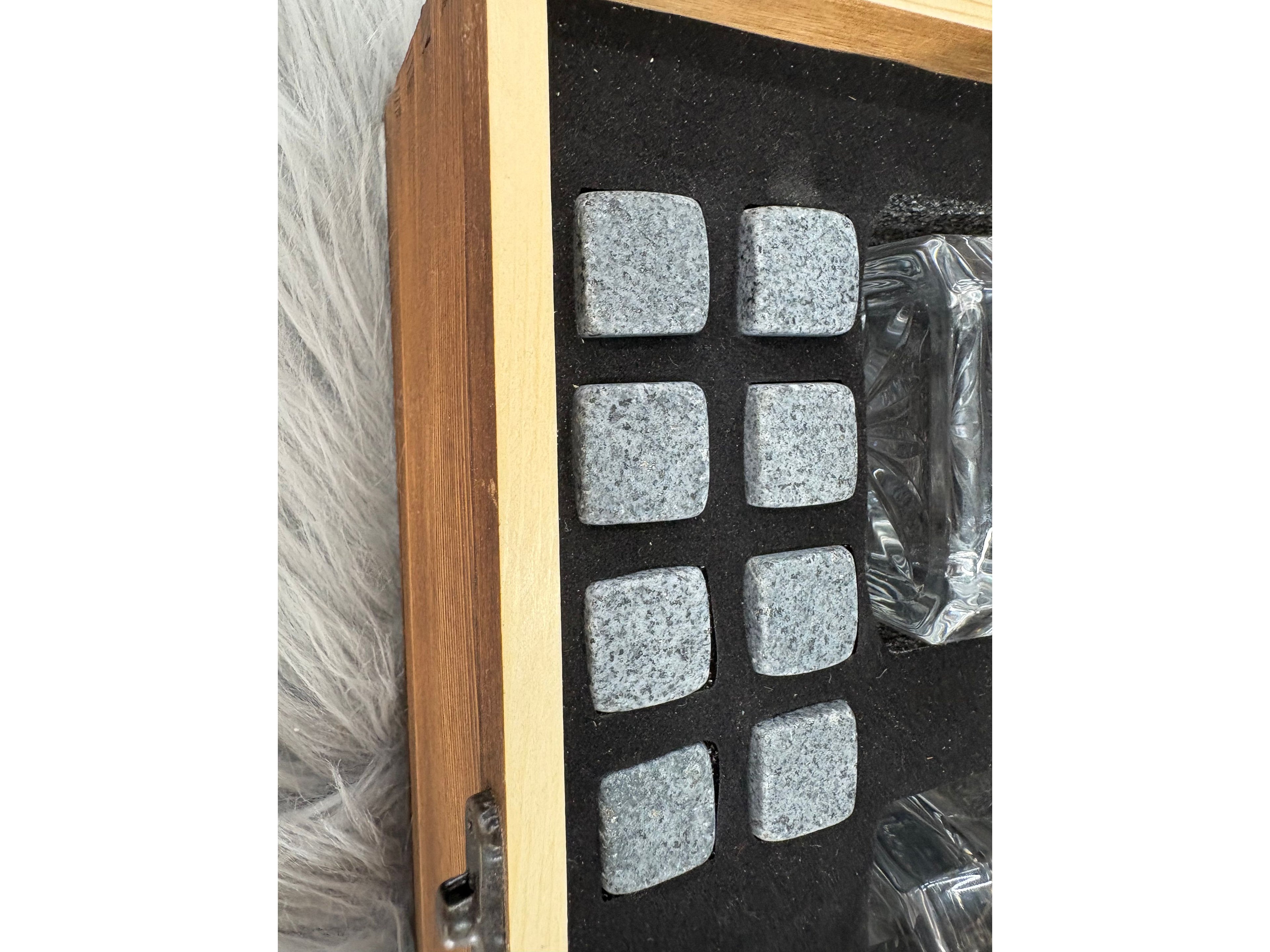 His Buck & Her Doe Whiskey Gift Set | Deer Love Laser Engraved Box – 2 Glasses, Coasters, Whiskey Stones & Velvet Bag