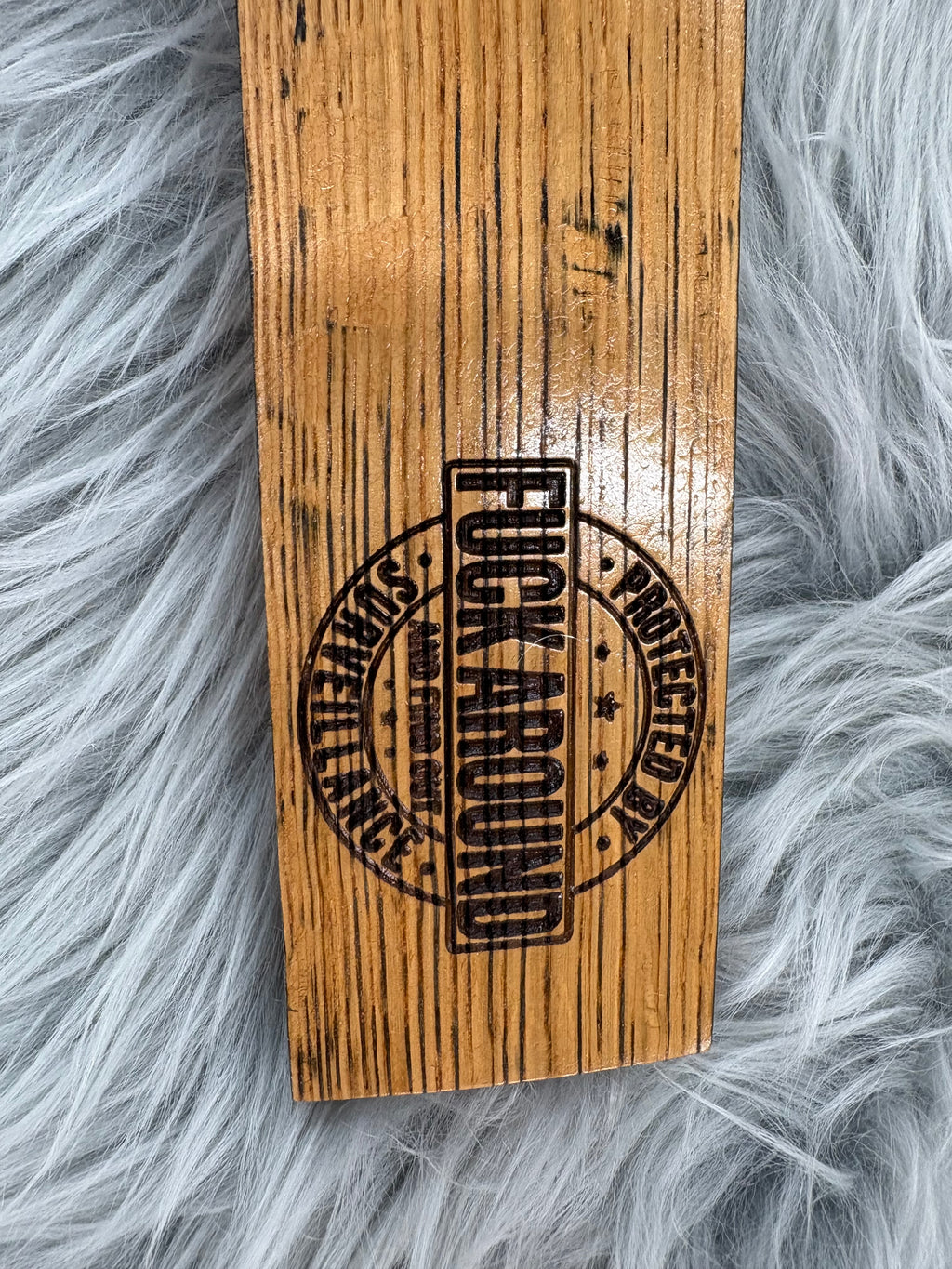 Whiskey Barrel Stave Sign – “We Don’t Call 911” | Laser Engraved Patriotic Decor