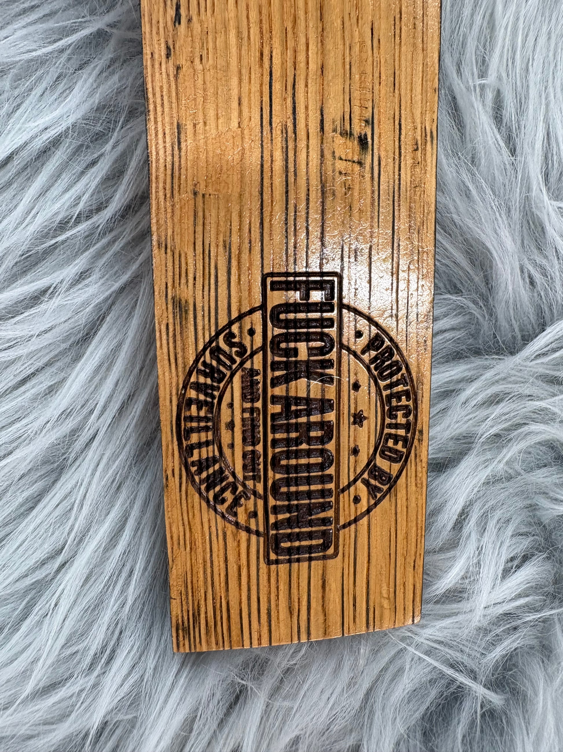 Whiskey Barrel Stave Sign – “We Don’t Call 911” | Laser Engraved Patriotic Decor