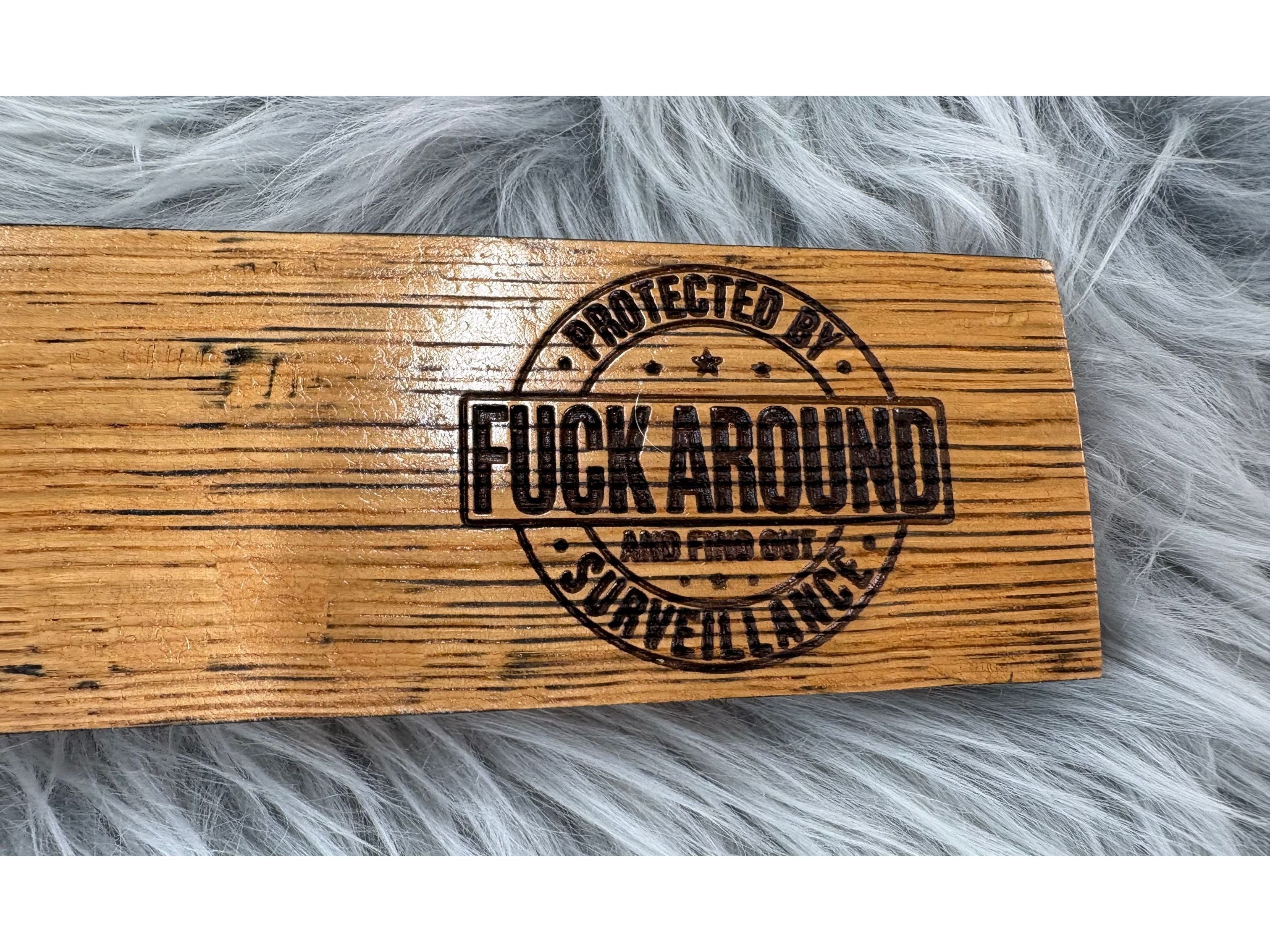 Whiskey Barrel Stave Sign – “We Don’t Call 911” | Laser Engraved Patriotic Decor