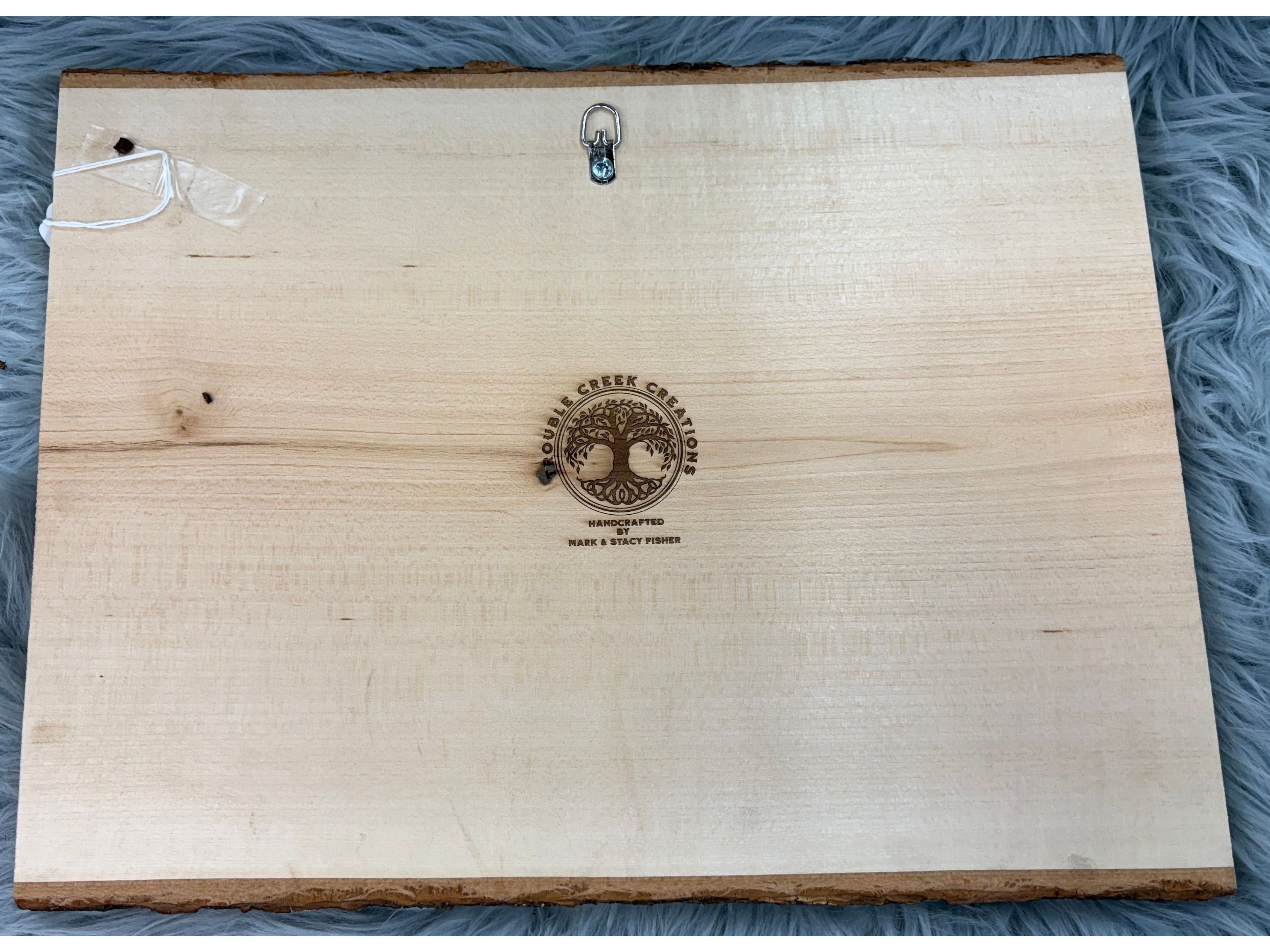 Live Edge Moose & Bear on Dock with Duck Floaty | Laser Engraved Lake Life Wood Sign | 12" x 16" | $35