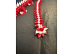 Red and white 3D crystal dragon