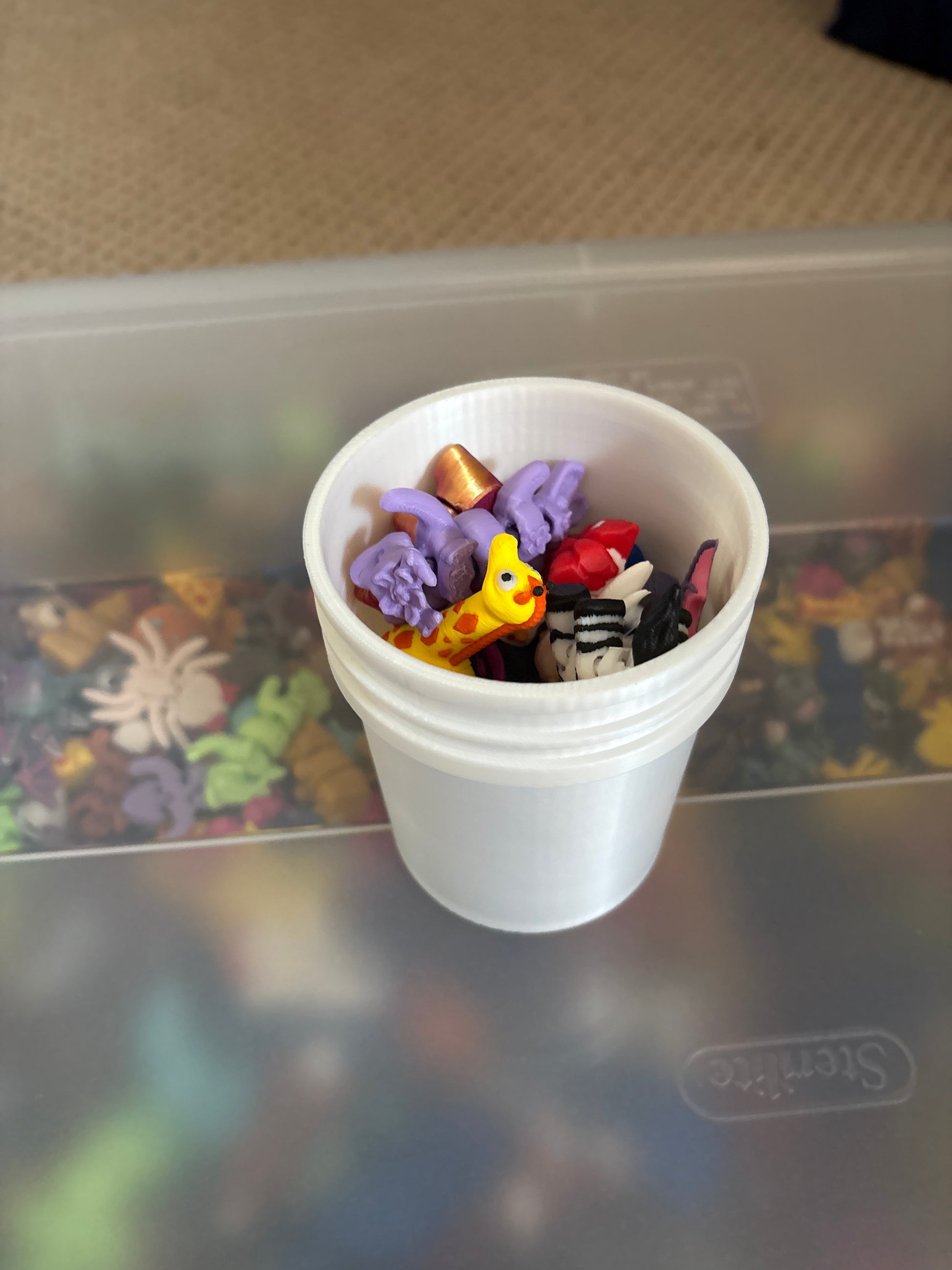 Mini Mystery Bucket of 3D Printed Animals – Surprise Toy Set for Kids & Collectors