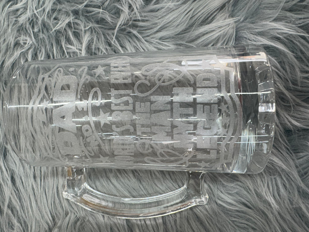 Laser Engraved Beer Mug with Handmade Gift Box – Father’s Day Gift | World's Best Dad, The Man, Myth, Legend – $25