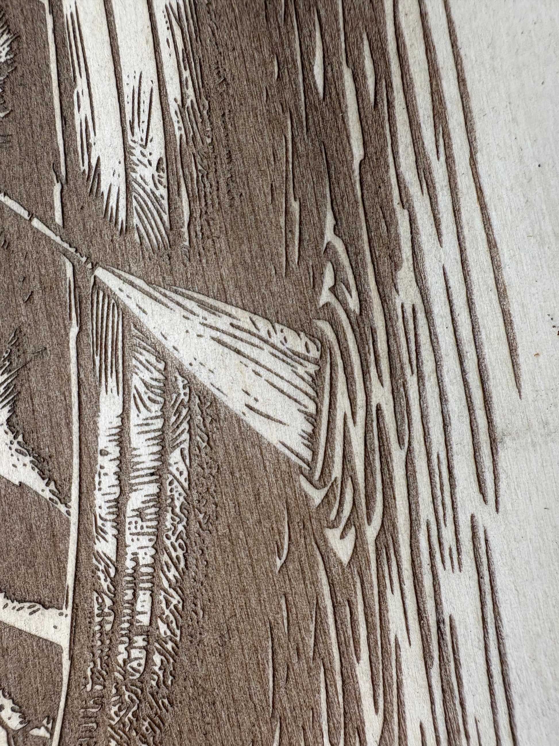 Live Edge Bear & Moose Fishing in a Boat | Laser Engraved Cabin Wall Art | 11" x 13" | $35
