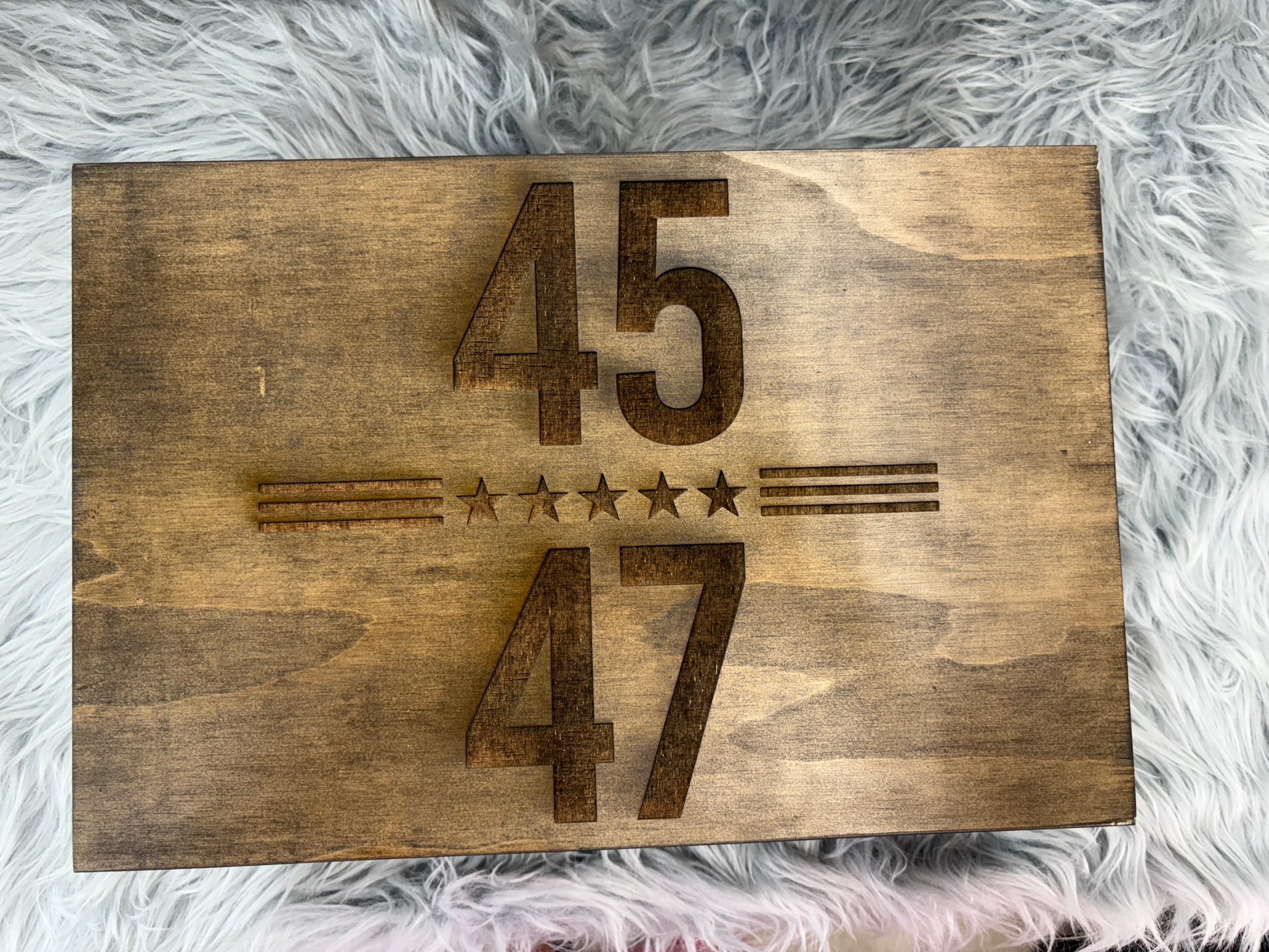 Laser Engraved 45-47 Decanter Set | Premium Gift Box with 4 Whiskey Glasses & Decanter – $120