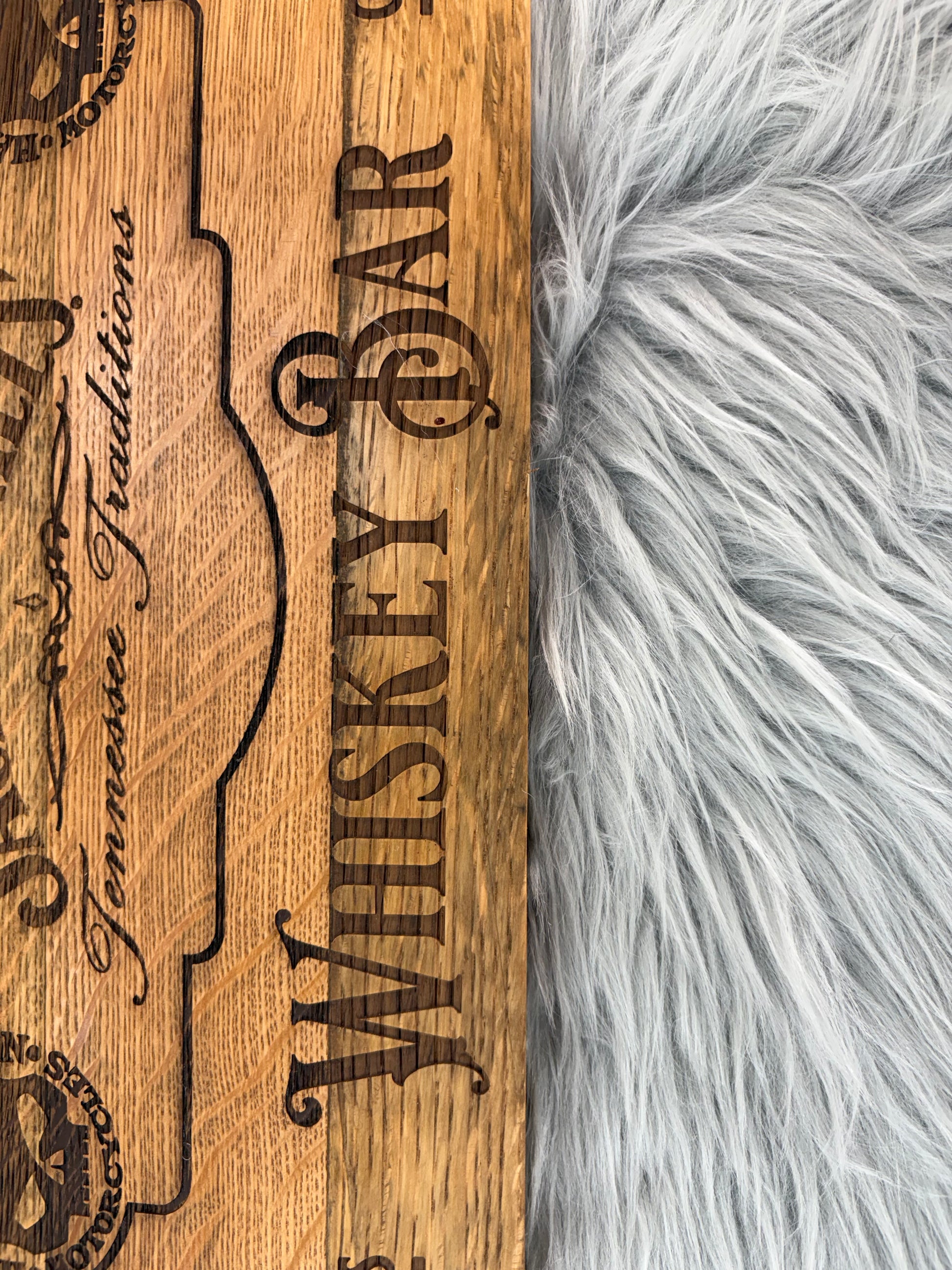 Whiskey Barrel Stave Wall Sign – Jack Daniels Whiskey Bar with Harley Davidson Punisher | Laser Engraved Rustic Decor