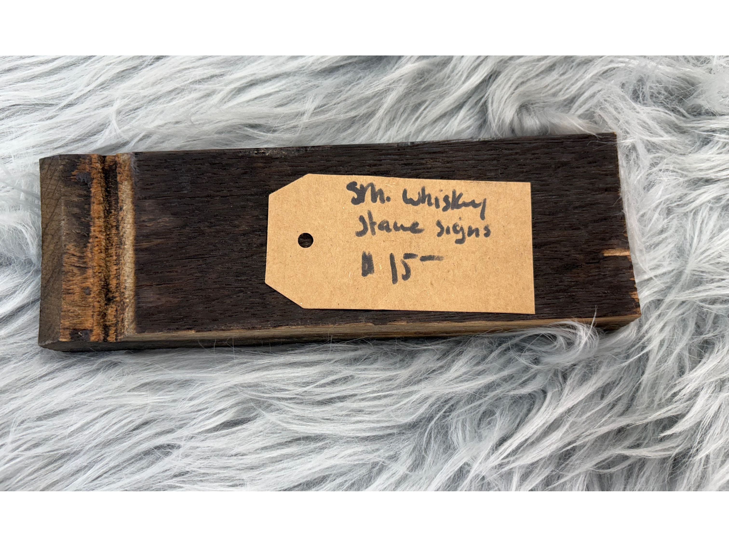 Whiskey Tango Foxtrot Whiskey Barrel Stave Sign | Laser Engraved Rustic Military-Inspired Decor | 8” x 3” | $15