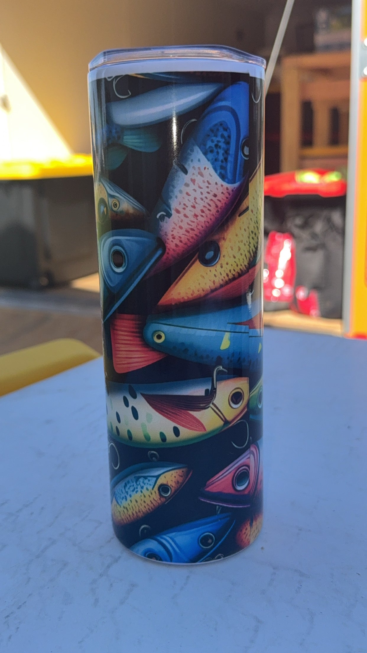 Daddy Fishing Tumbler 20oz – Perfect Gift for Dad, Fisherman Travel Mug, Insulated Cup