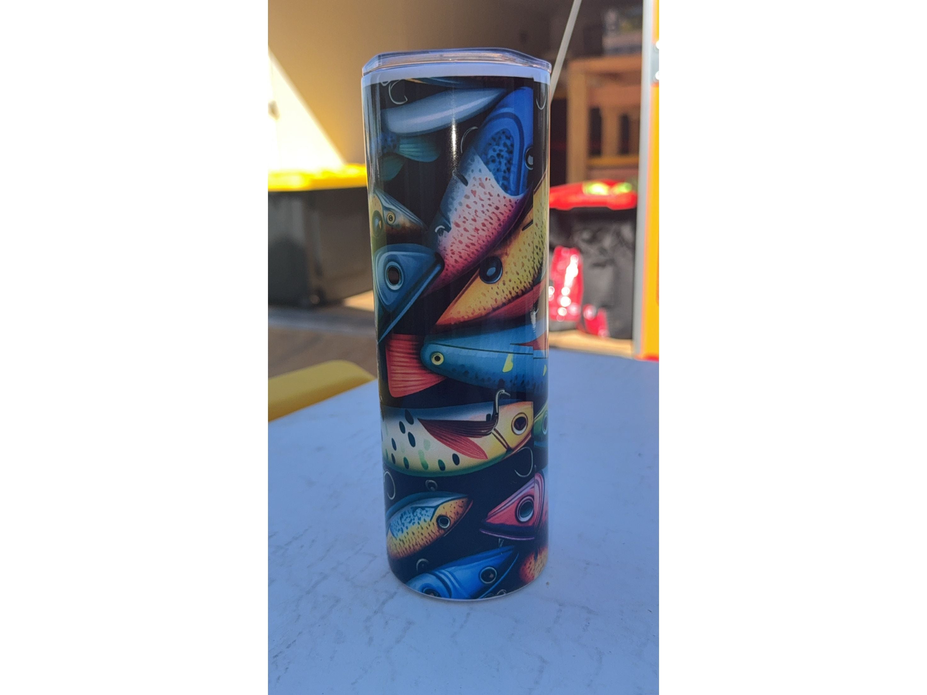 Daddy Fishing Tumbler 20oz – Perfect Gift for Dad, Fisherman Travel Mug, Insulated Cup