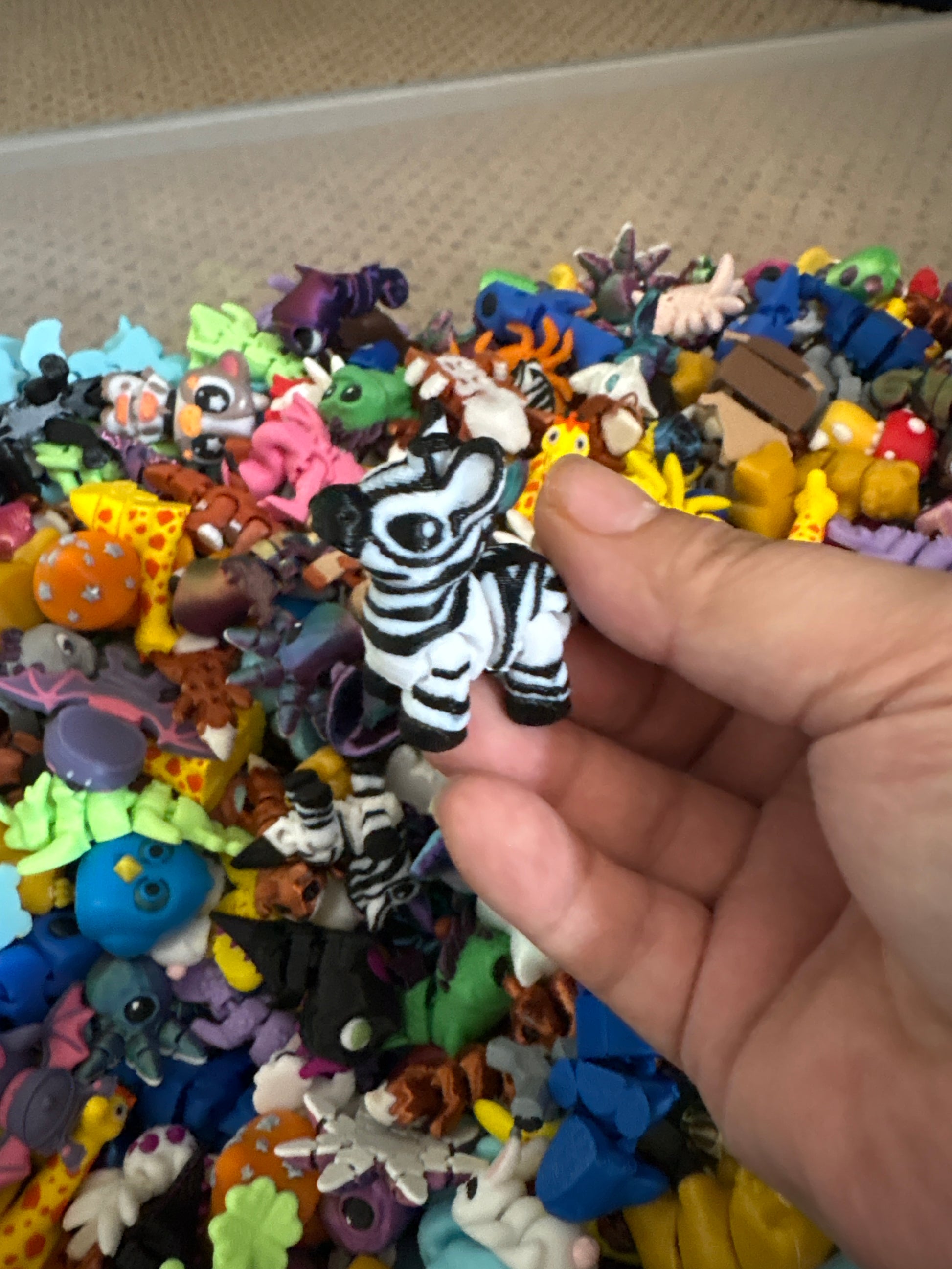 Mini Mystery Bucket of 3D Printed Animals – Surprise Toy Set for Kids & Collectors