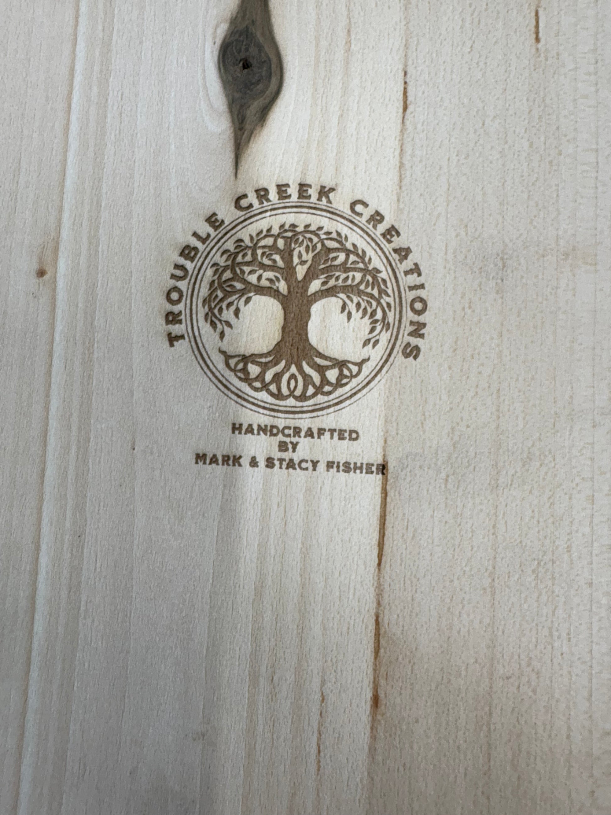 Live Edge “Camping Rules” Sign | Laser Engraved Rustic Wood Wall Art | 16" x 11.5" | $35