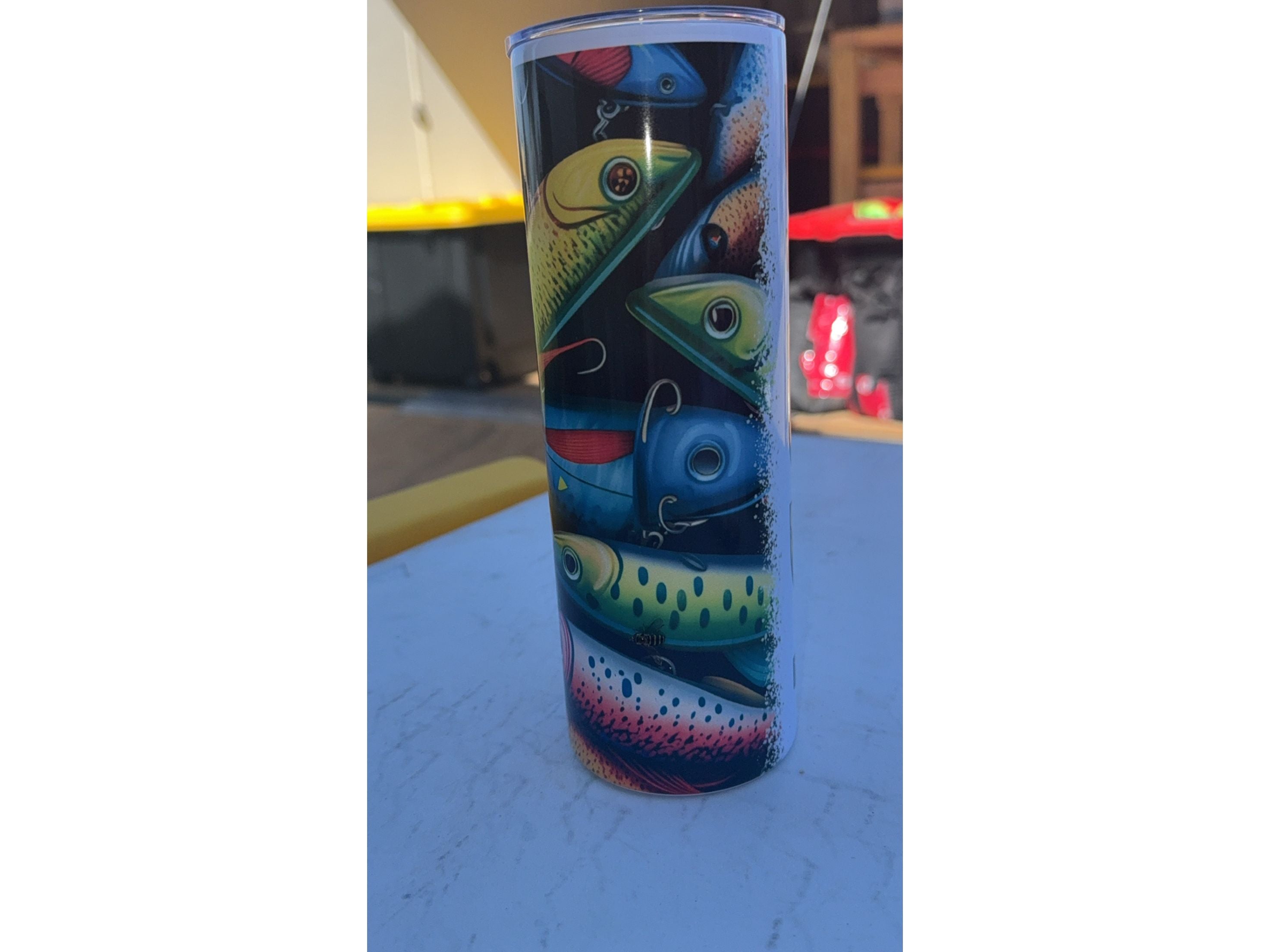 Daddy Fishing Tumbler 20oz – Perfect Gift for Dad, Fisherman Travel Mug, Insulated Cup