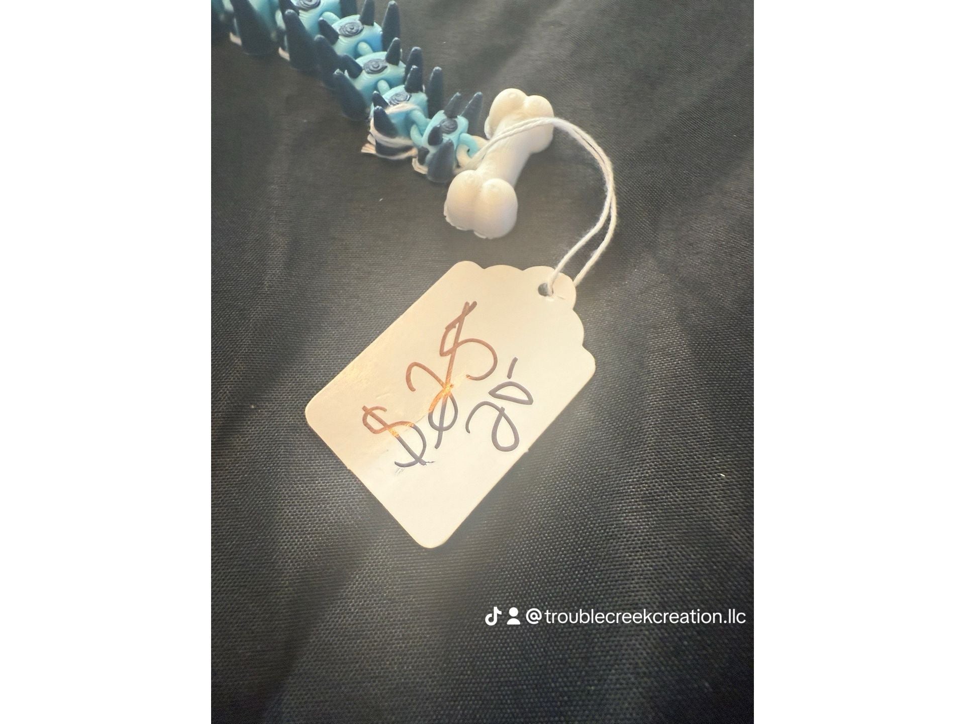 3D printed blue dog dragon