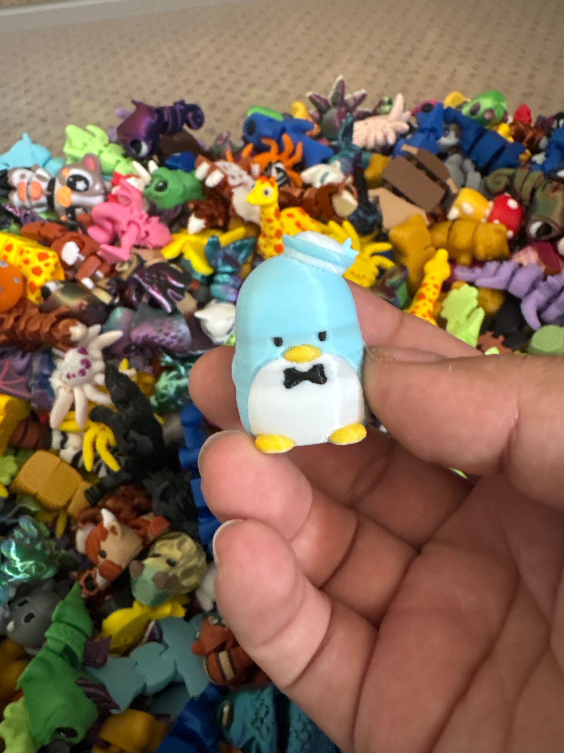 Mini Mystery Bucket of 3D Printed Animals – Surprise Toy Set for Kids & Collectors