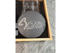 His Buck & Her Doe Whiskey Gift Set | Deer Love Laser Engraved Box – 2 Glasses, Coasters, Whiskey Stones & Velvet Bag