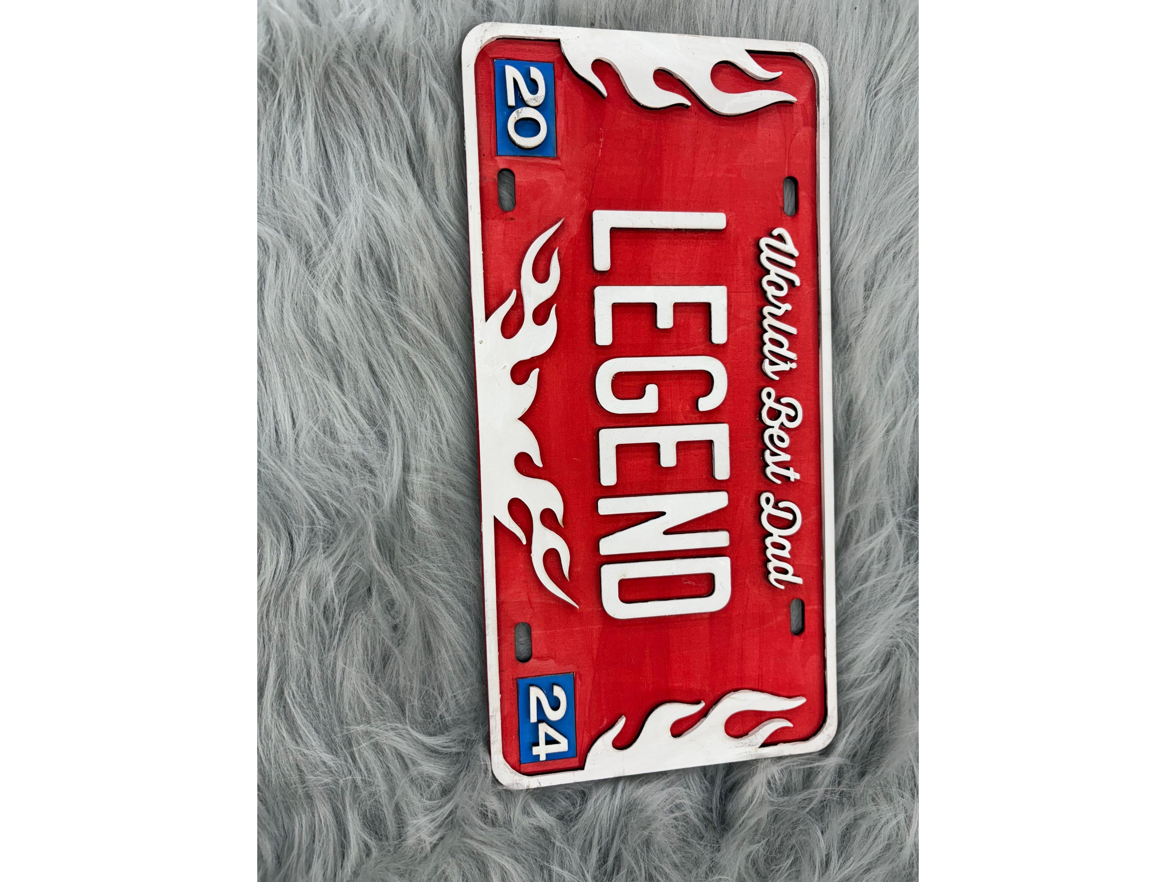 Custom 2024 Father’s Day License Plate Gift – Choose from 4 Unique Designs | 5.25" x 10.5" | Perfect Gift for Dad