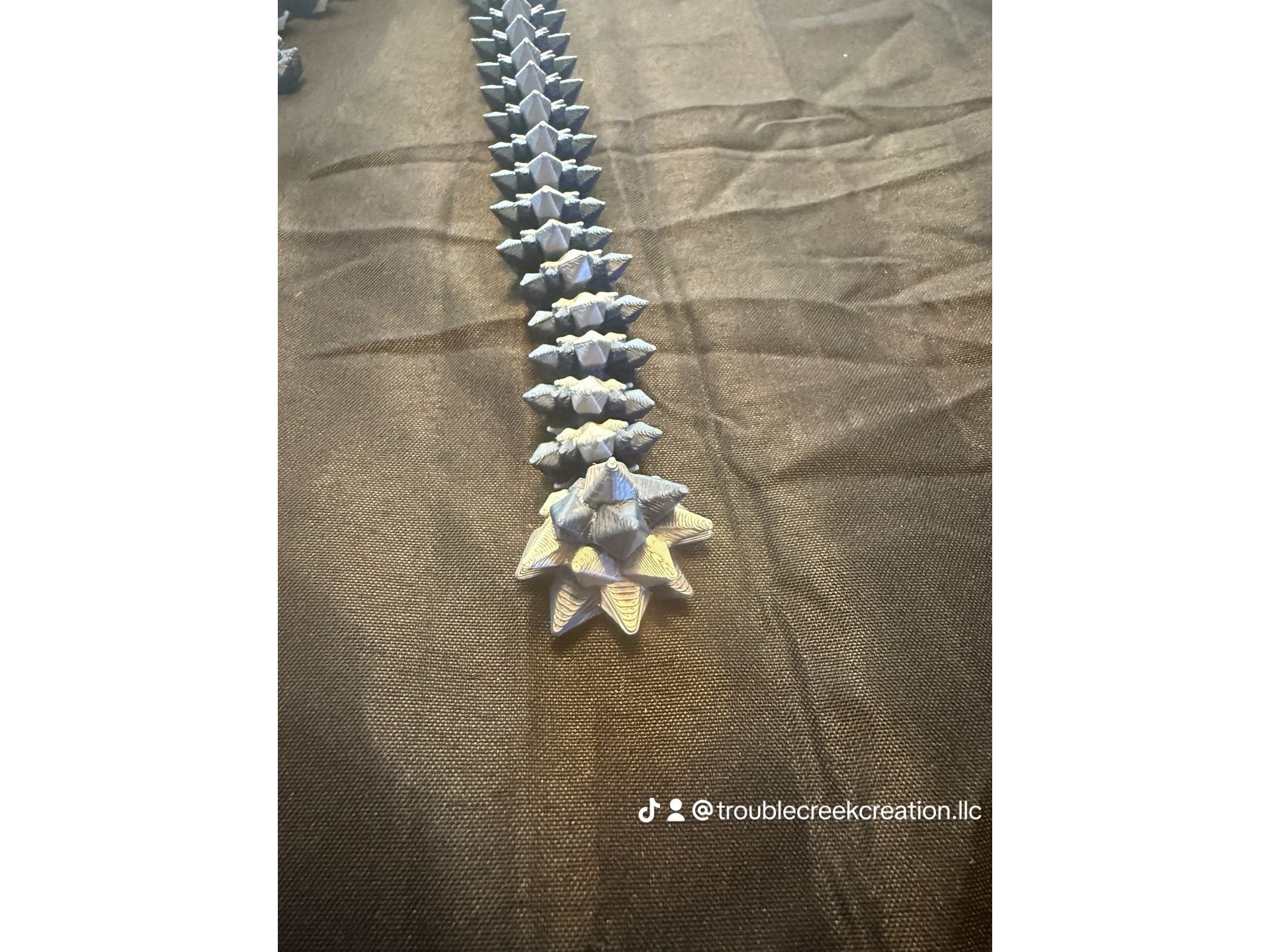 Blue and silver 3D crystal dragon