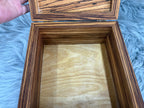 Handmade Zebra Wood Keepsake Box with Hinged Lid | Rustic Storage Display Gift Box – $65