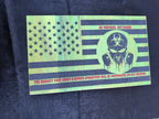 "Be Prepared Not Scared" Zombie Apocalypse CNC Engraved Flag Sign – 9.5” x 16” | $25