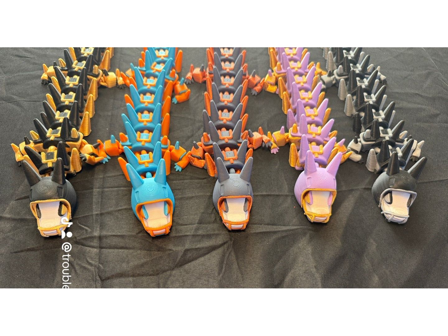 3D printed football dragons