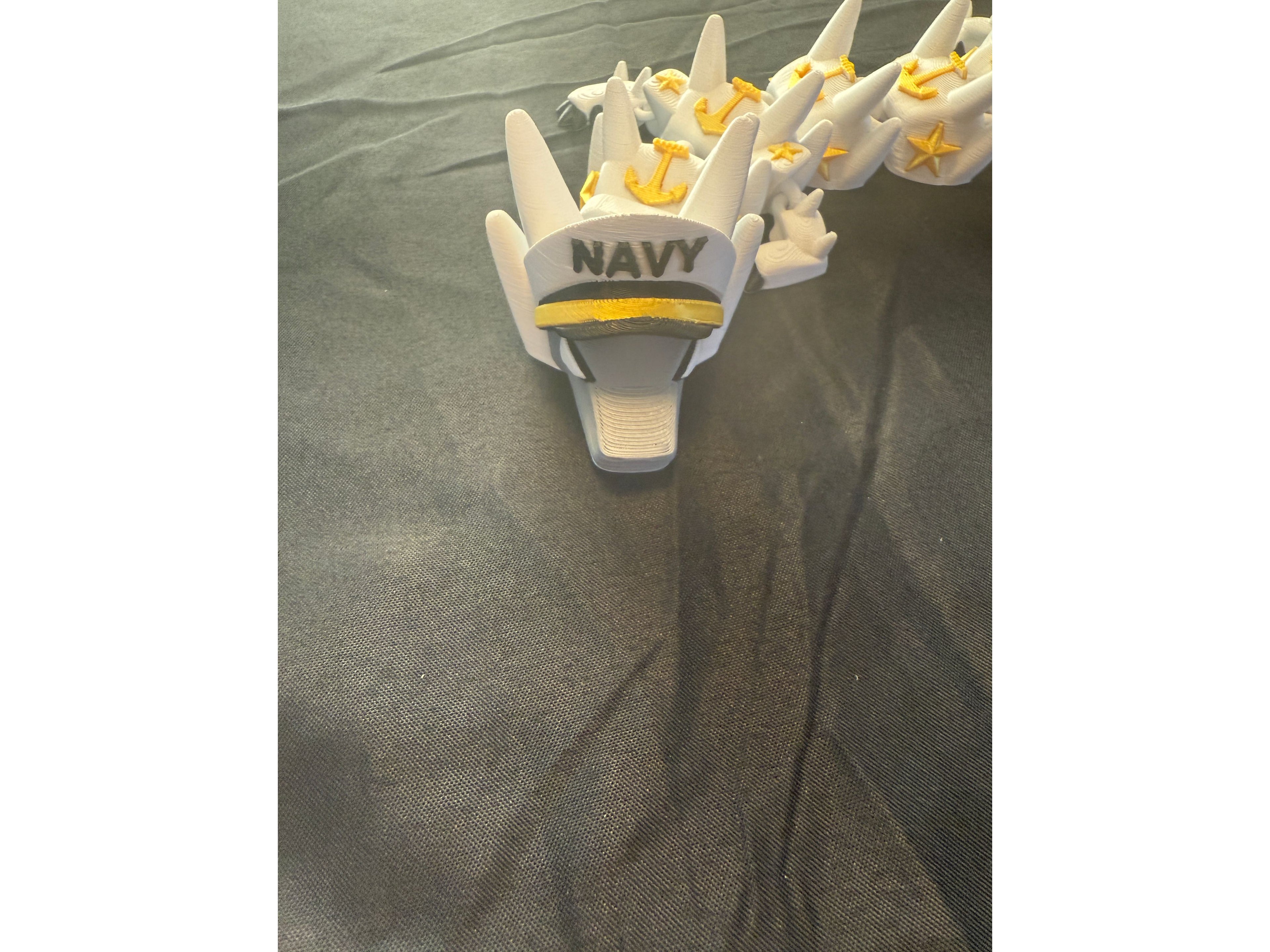 3D Printed Navy Dragon | Articulating Dragon Toy for Collectors & Veterans