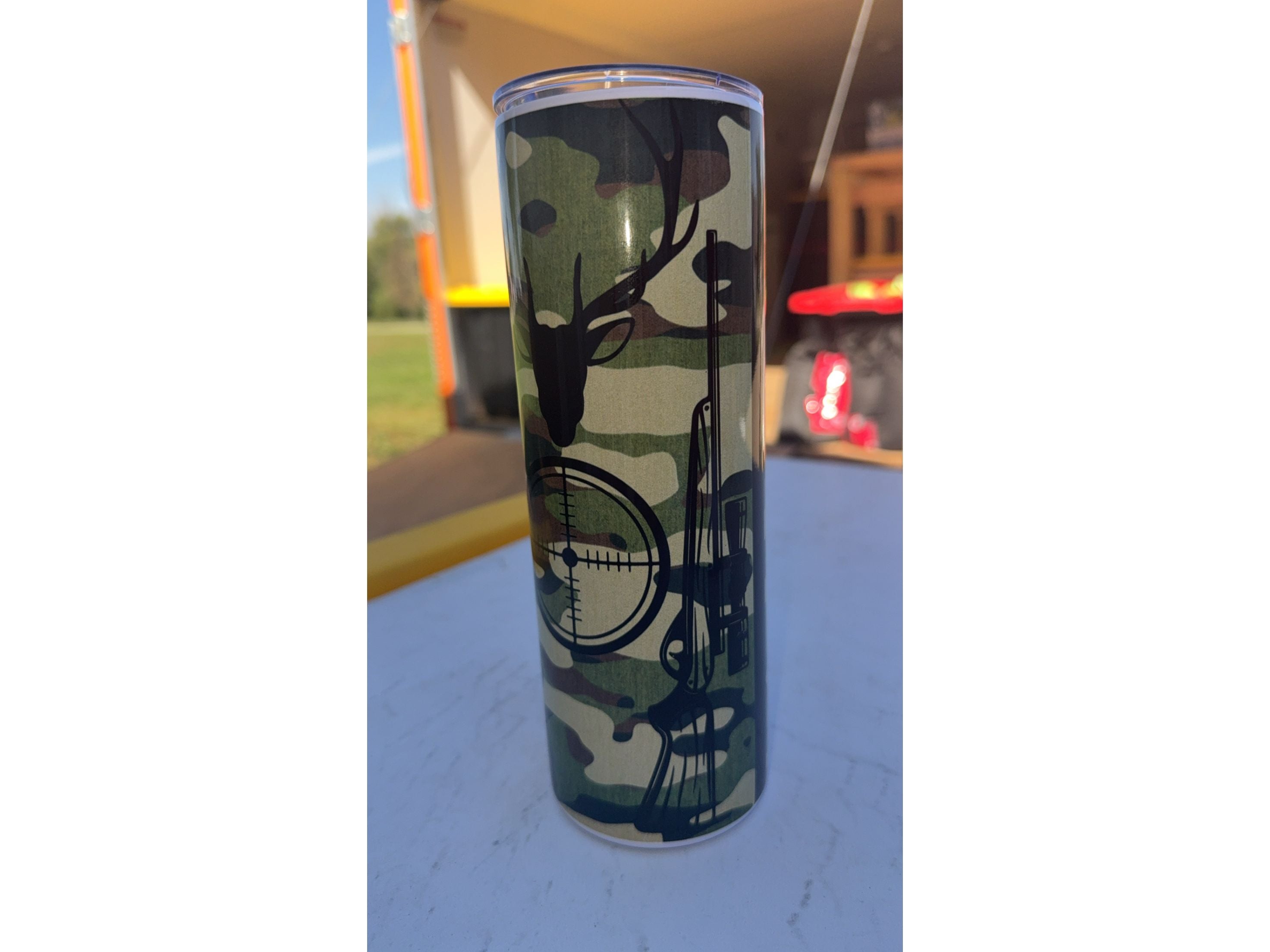 Camo deer hunting tumbler