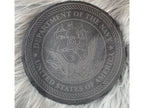 Handmade U.S. Navy Whiskey Glass Box Set with Laser Engraved Slate Coaster | Military Gift | 5x5x4.5 Inches