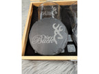 His Buck & Her Doe Whiskey Gift Set | Deer Love Laser Engraved Box – 2 Glasses, Coasters, Whiskey Stones & Velvet Bag