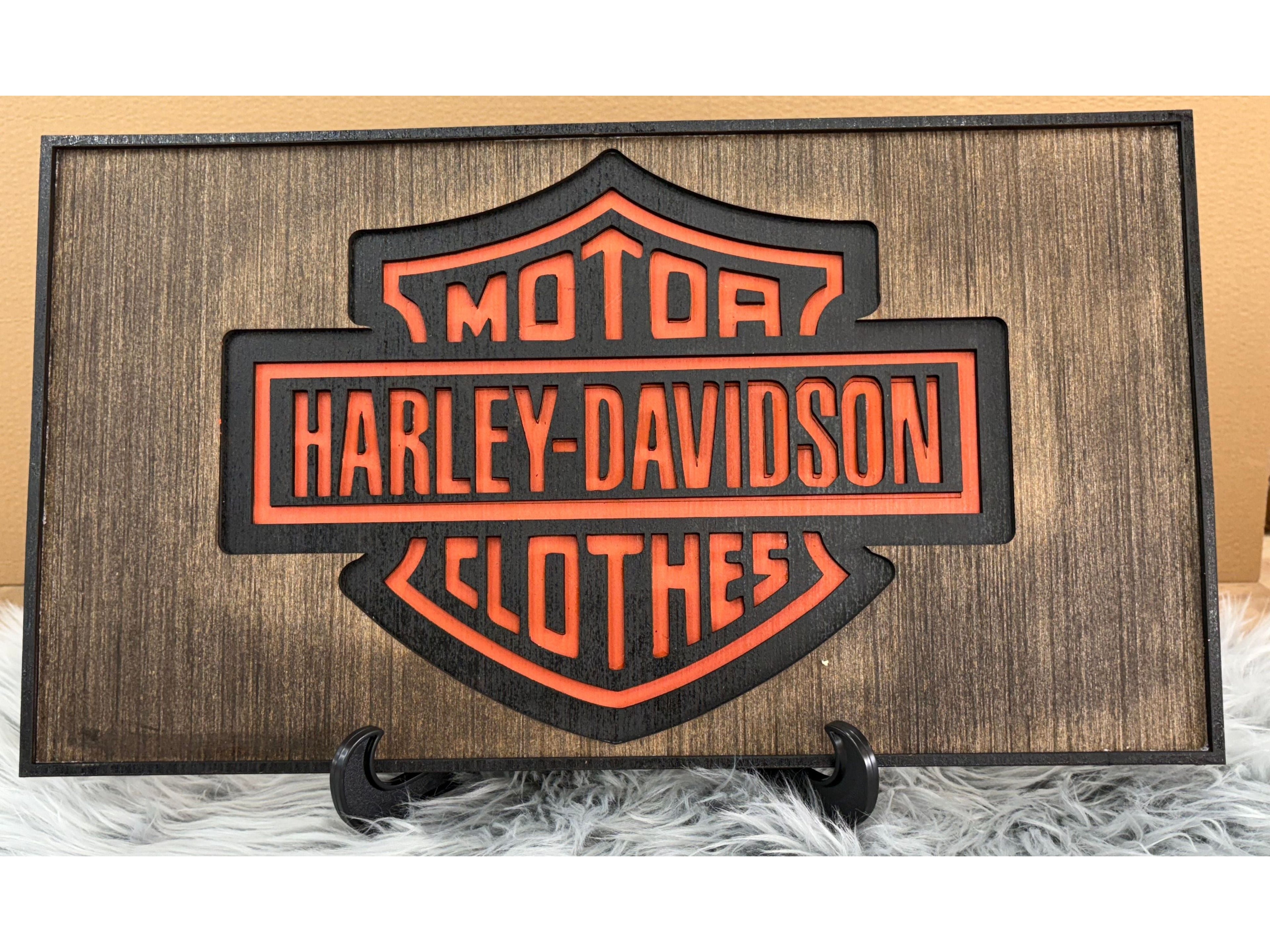 Harley-Davidson Style Wooden Wall Art